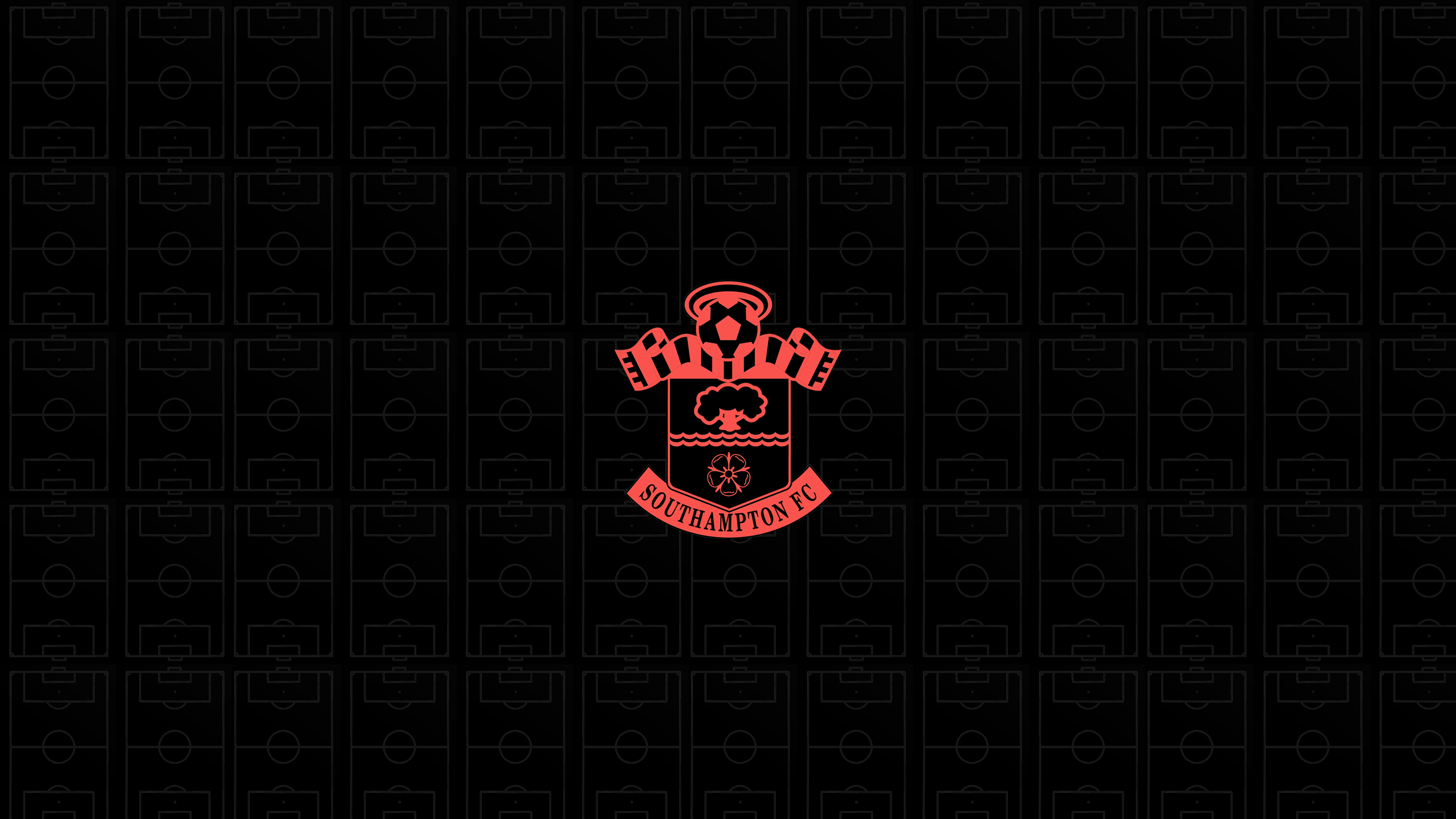 Southampton FC Emblem and Soccer Fields HD Wallpaper