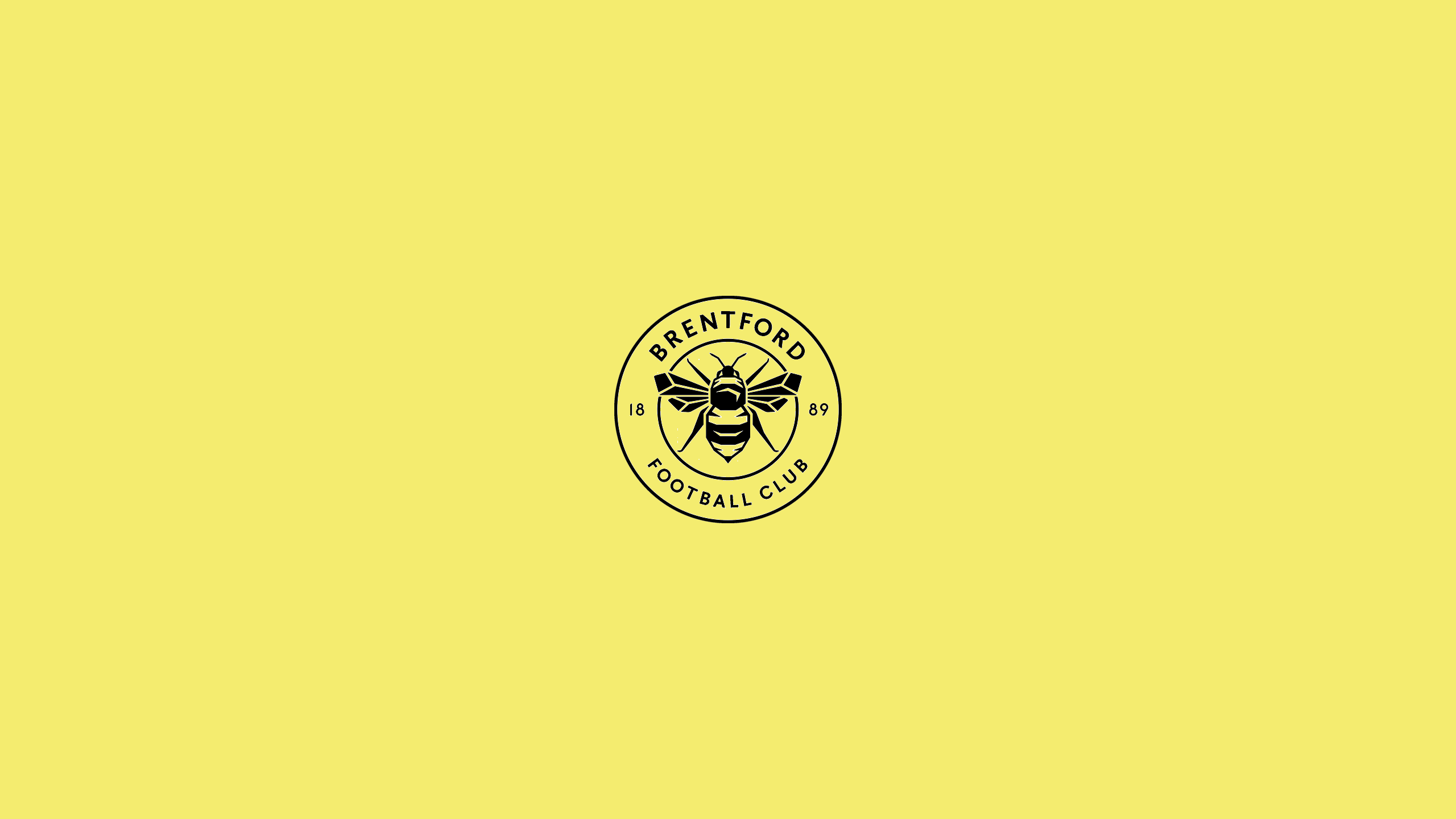 Brentford F.C. Yellow Soccer Logo HD Wallpaper