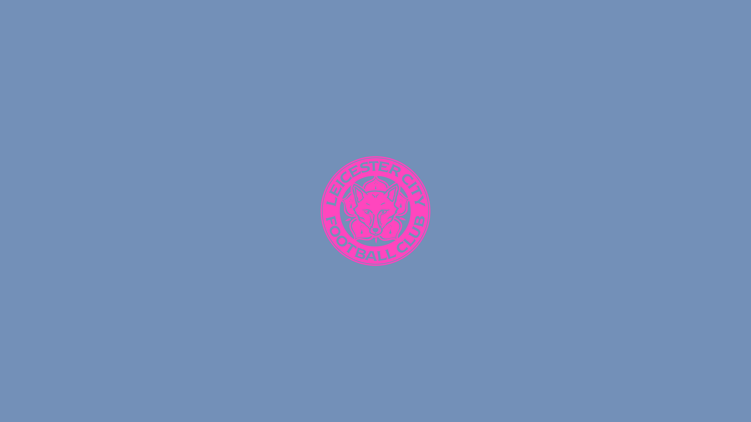 Leicester City F.C. Pink Logo Blue Background HD Wallpaper