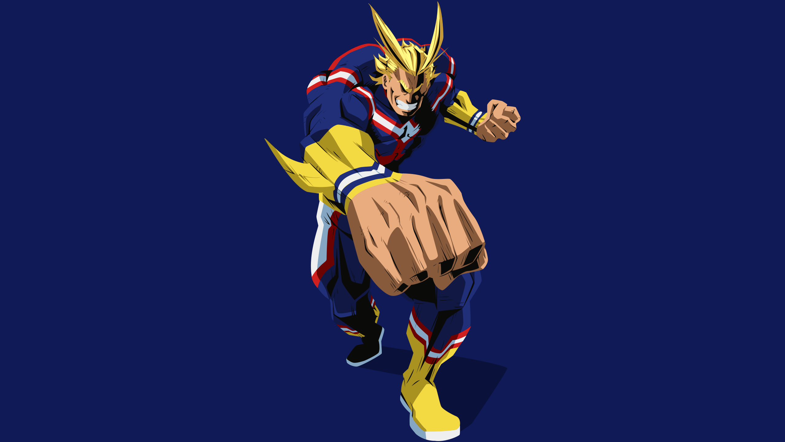 All Might powerful punch pose HD Wallpaper