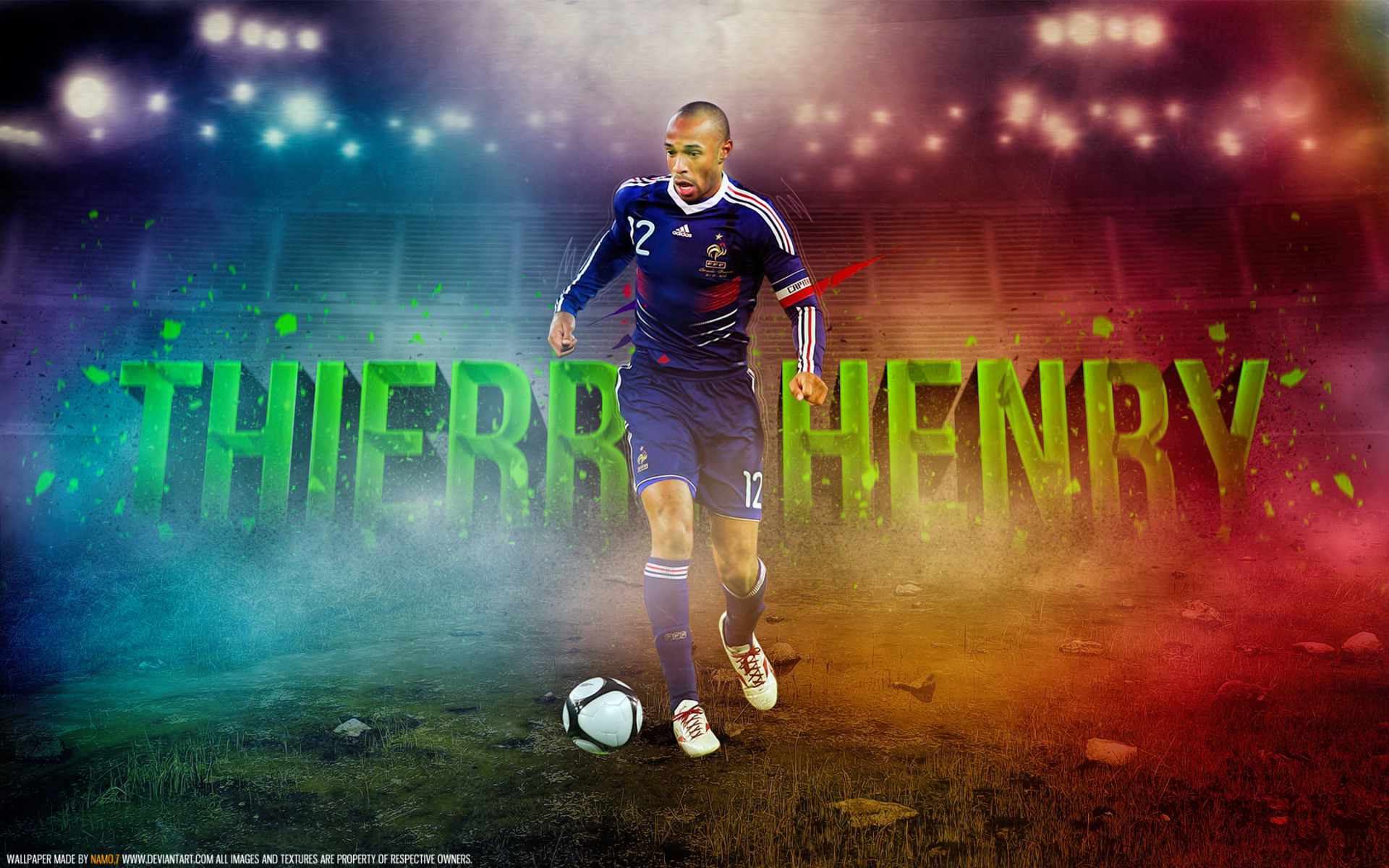 Thierry Henry France National Football Team HD Wallpaper