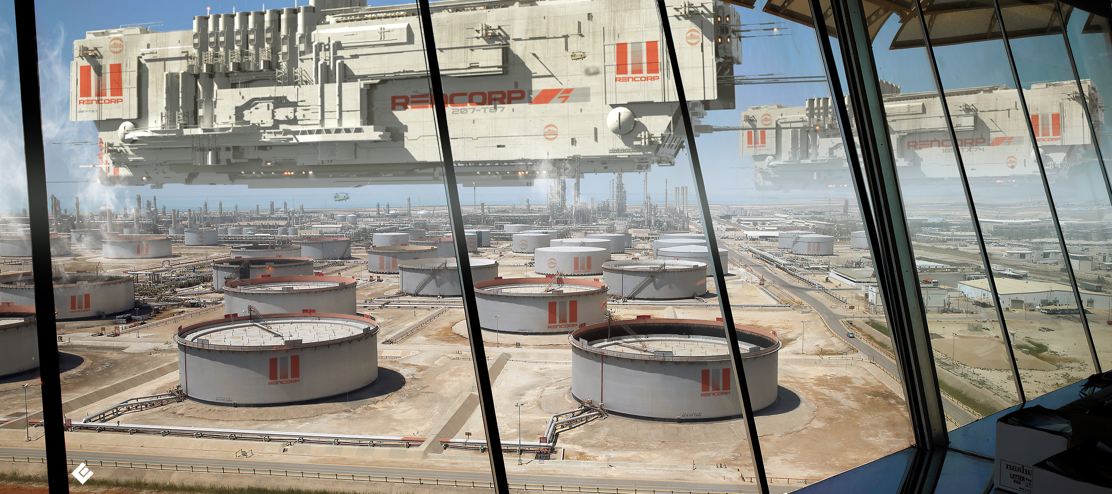 RENCORP Off-World Refinery Operations HD Wallpaper