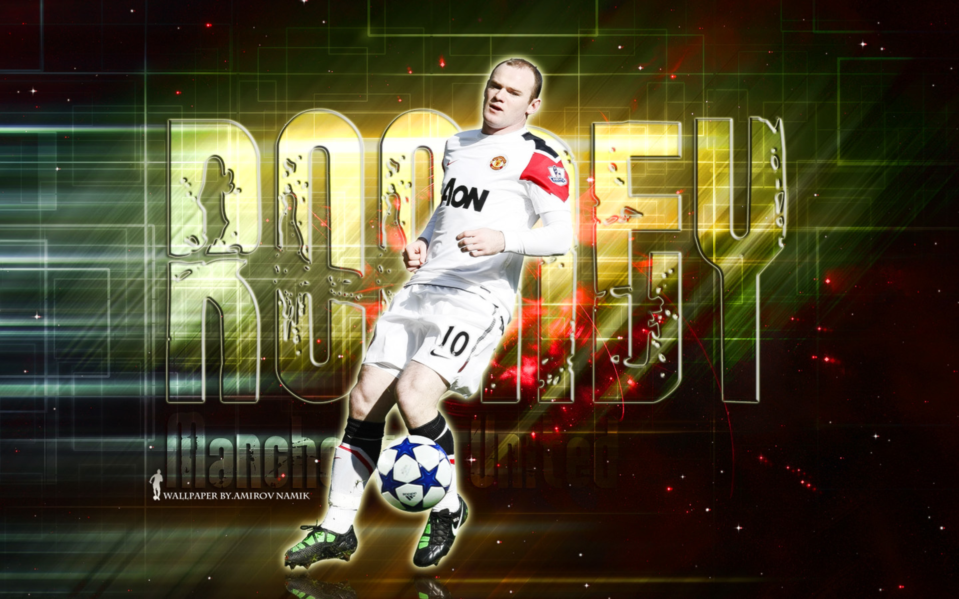 Wayne Rooney Manchester United Football Dribbling HD Wallpaper