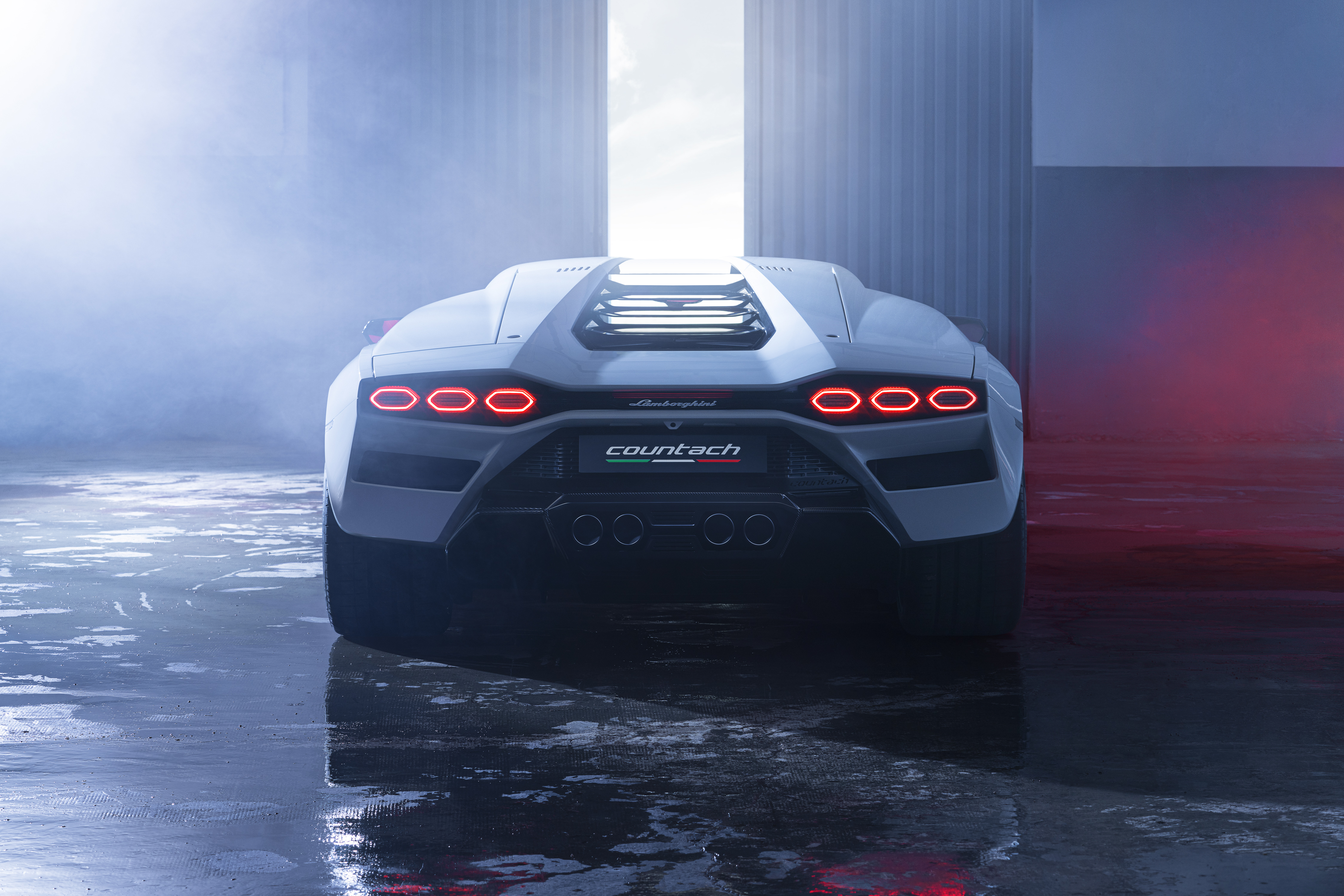 Lamborghini Countach LPI 800-4 Rear View 4K HD Wallpaper