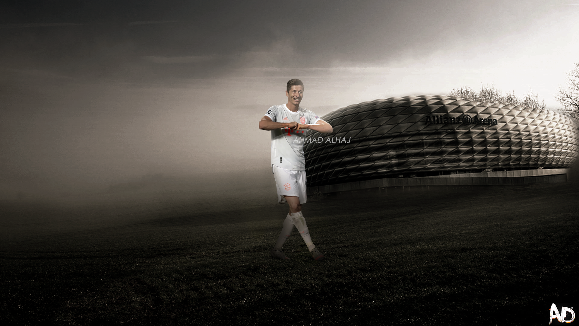 Robert Lewandowski at Allianz Arena, Bayern Munich HD Wallpaper