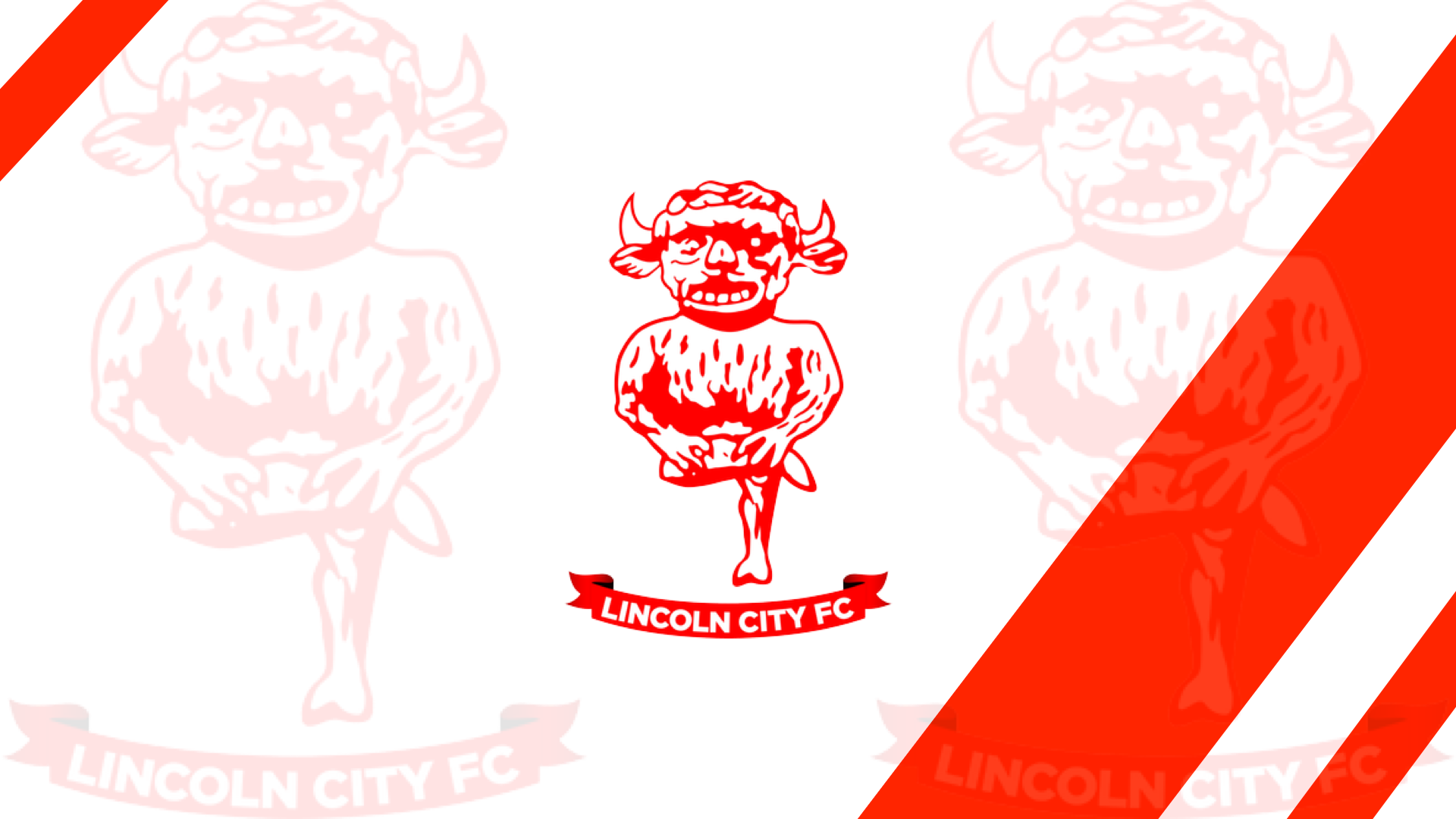 Lincoln City F.C. Red and White Imp Logo HD Wallpaper