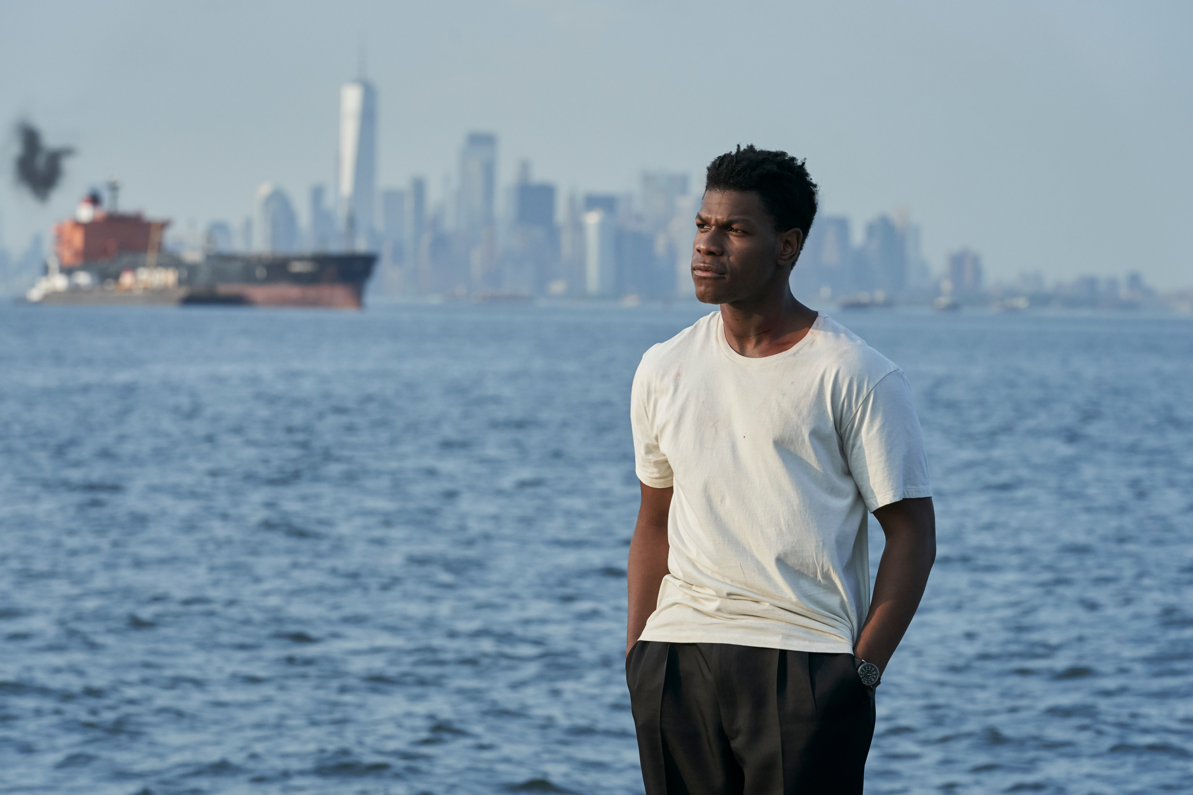 John Boyega in Naked Singularity overlooking New York City HD Wallpaper