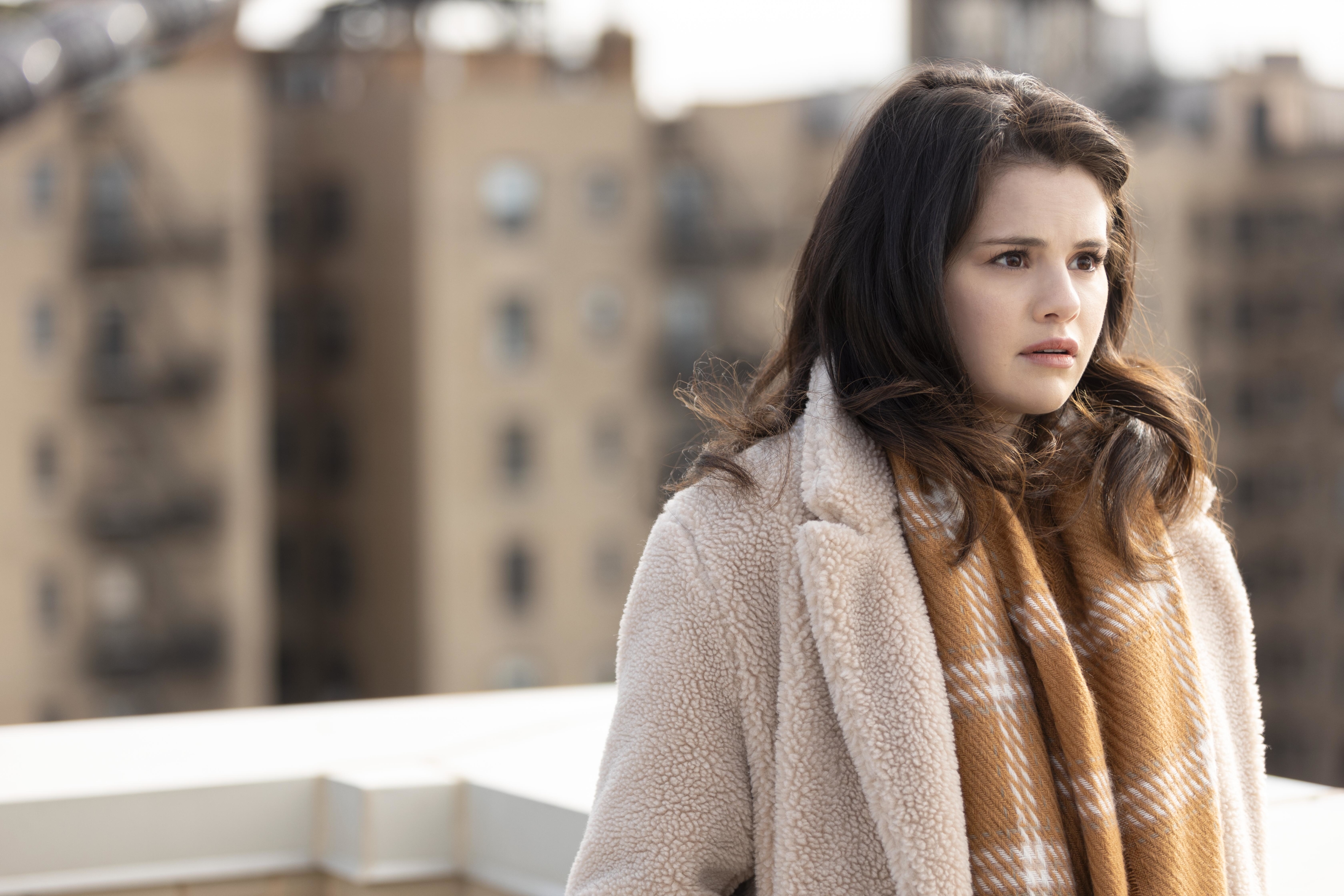 Selena Gomez concerned on rooftop in Only Murders In The Building HD Wallpaper