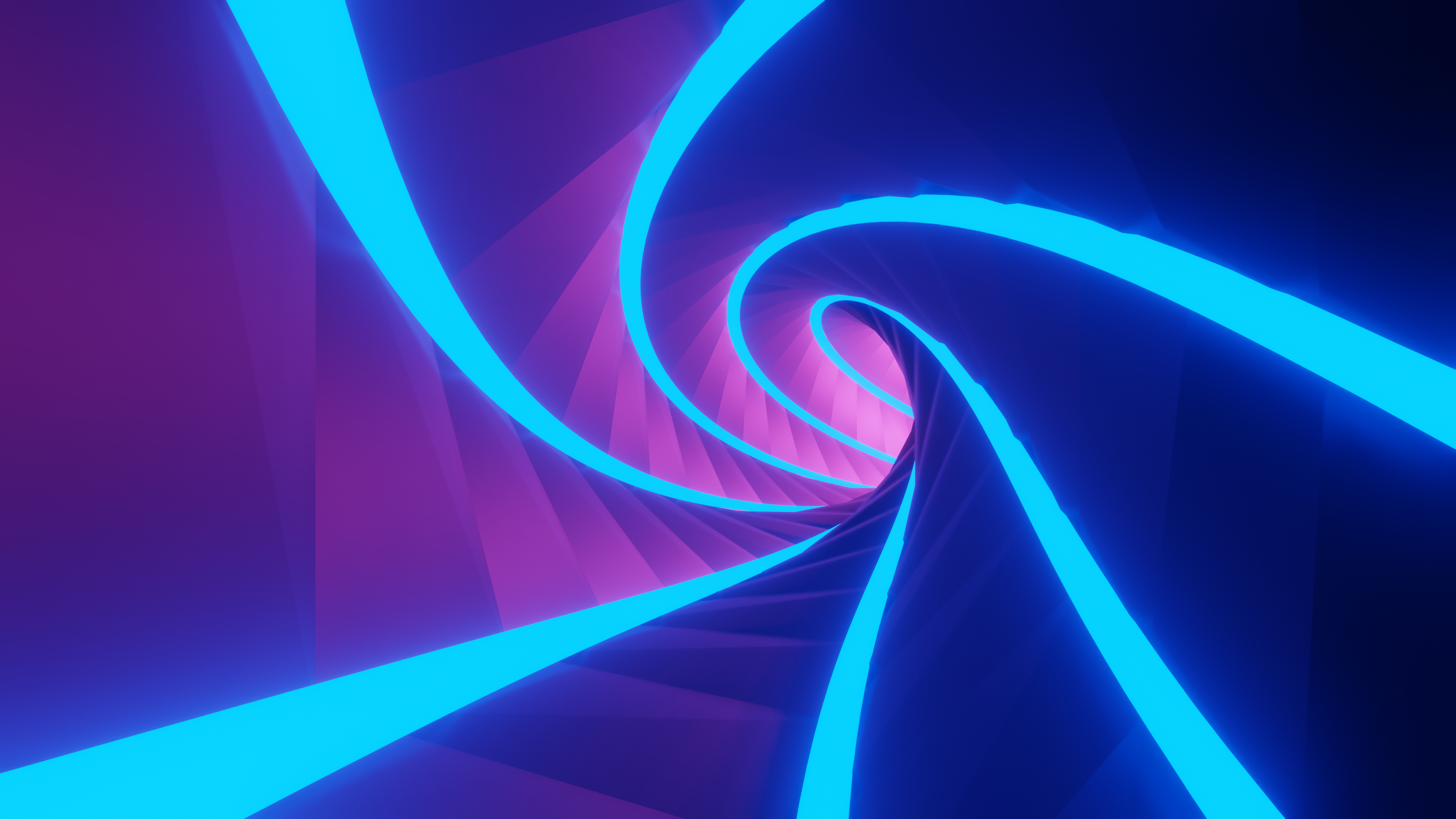 Psychedelic Neon Tunnel HD Wallpaper