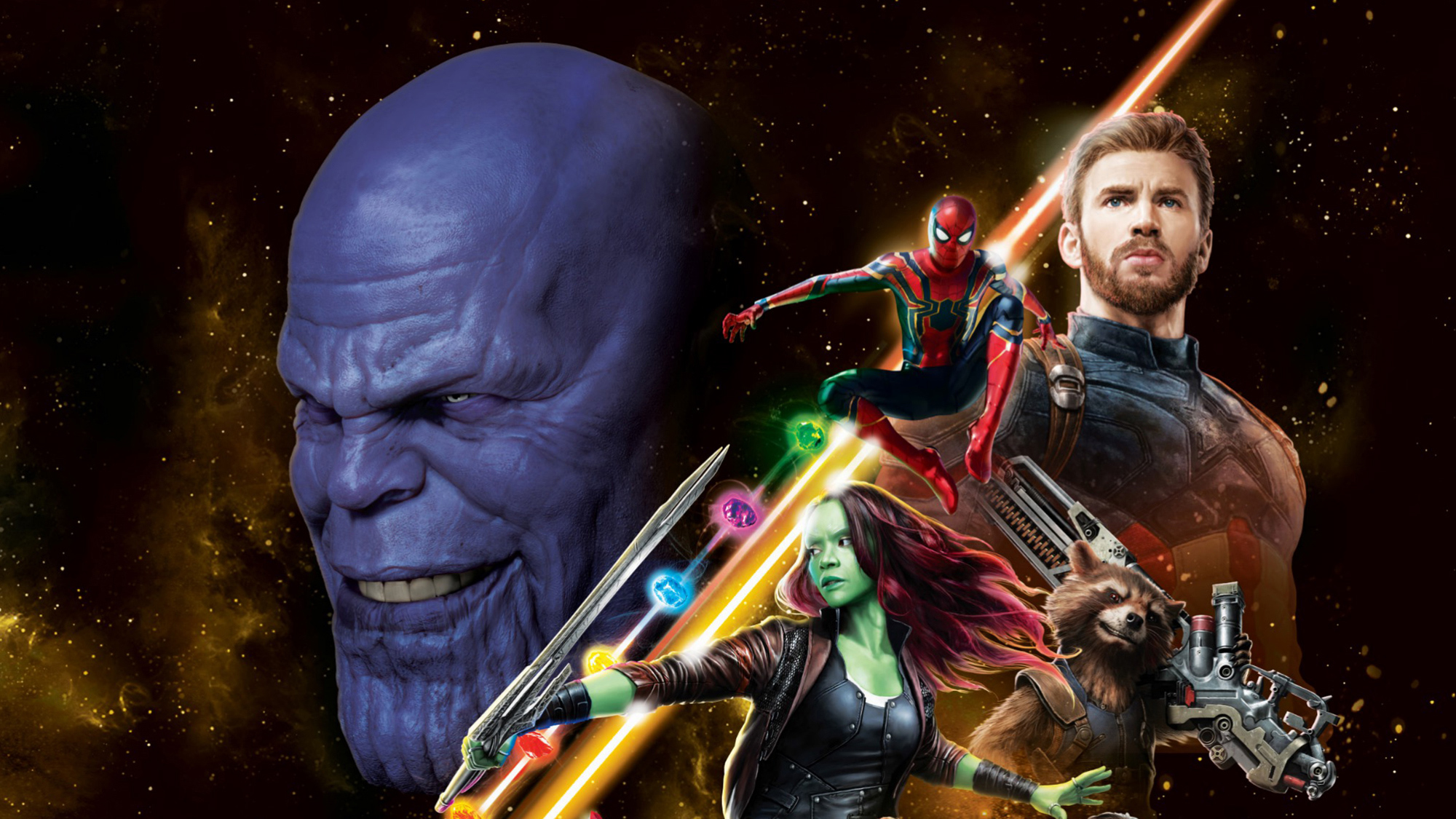 Avengers: Infinity War - Thanos and Marvel Heroes HD Wallpaper