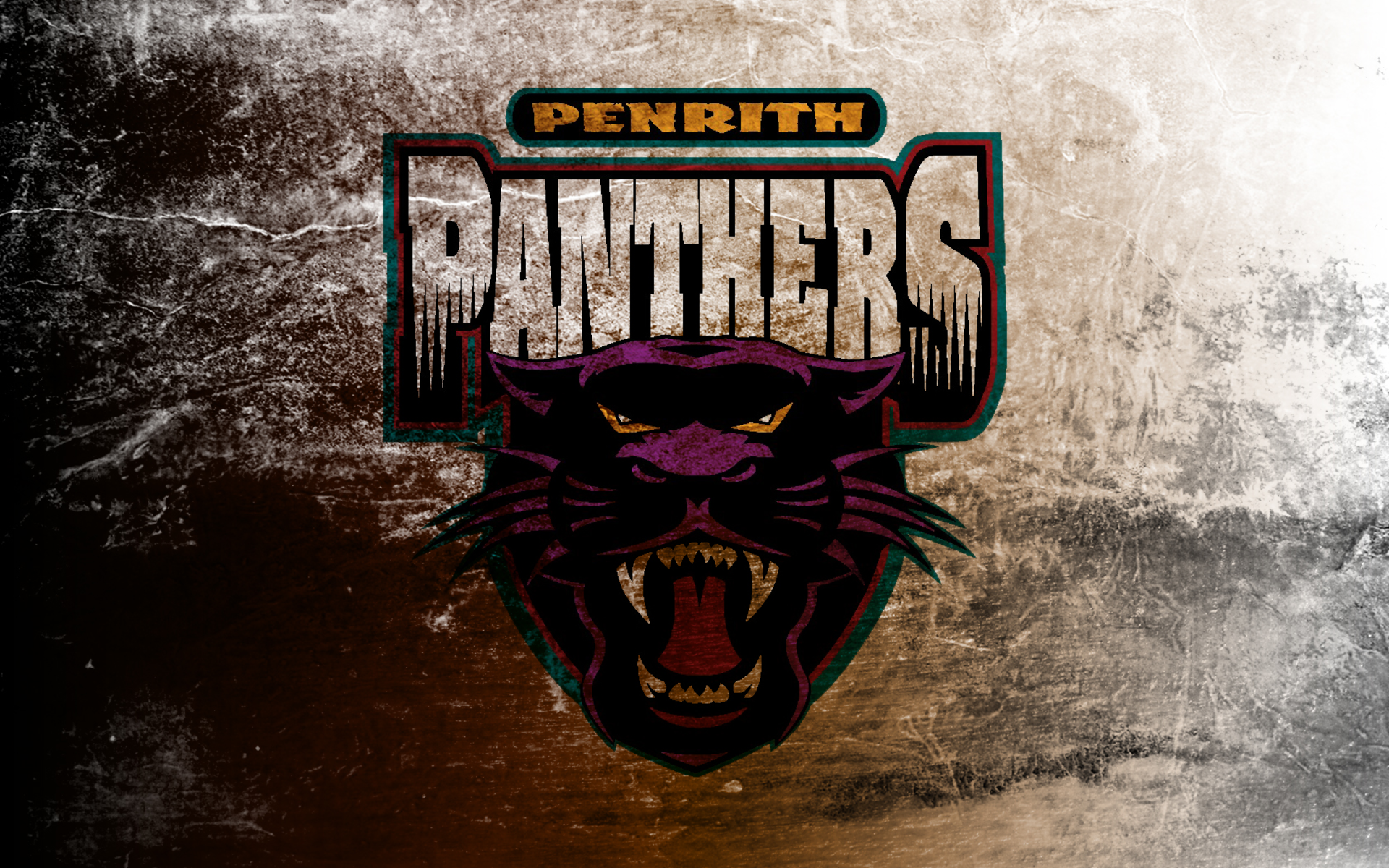 Penrith Panthers NRL Grunge Logo HD Wallpaper