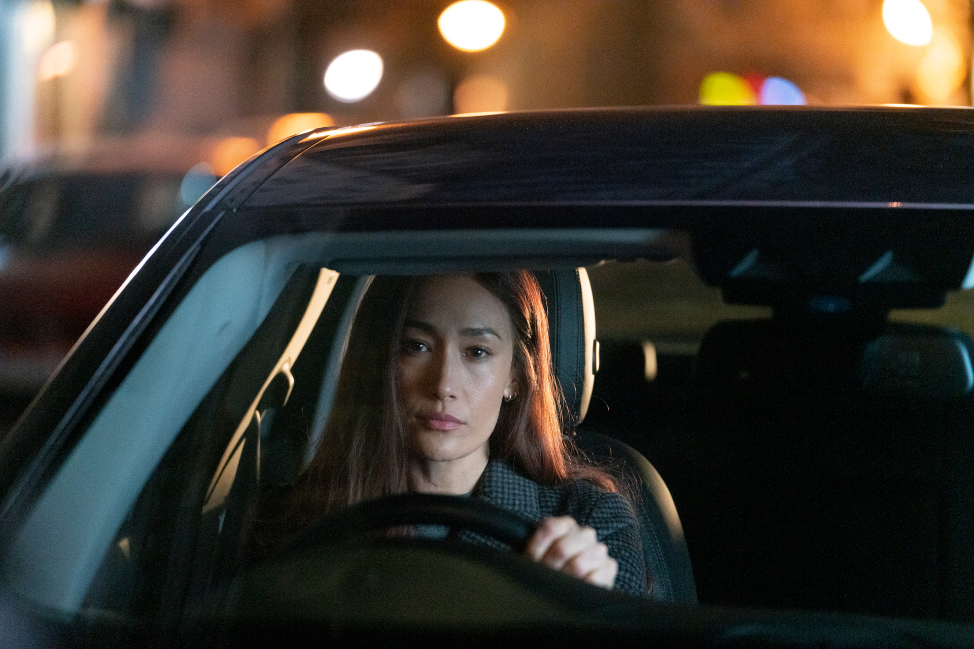 Maggie Q driving at night in The Protégé HD Wallpaper