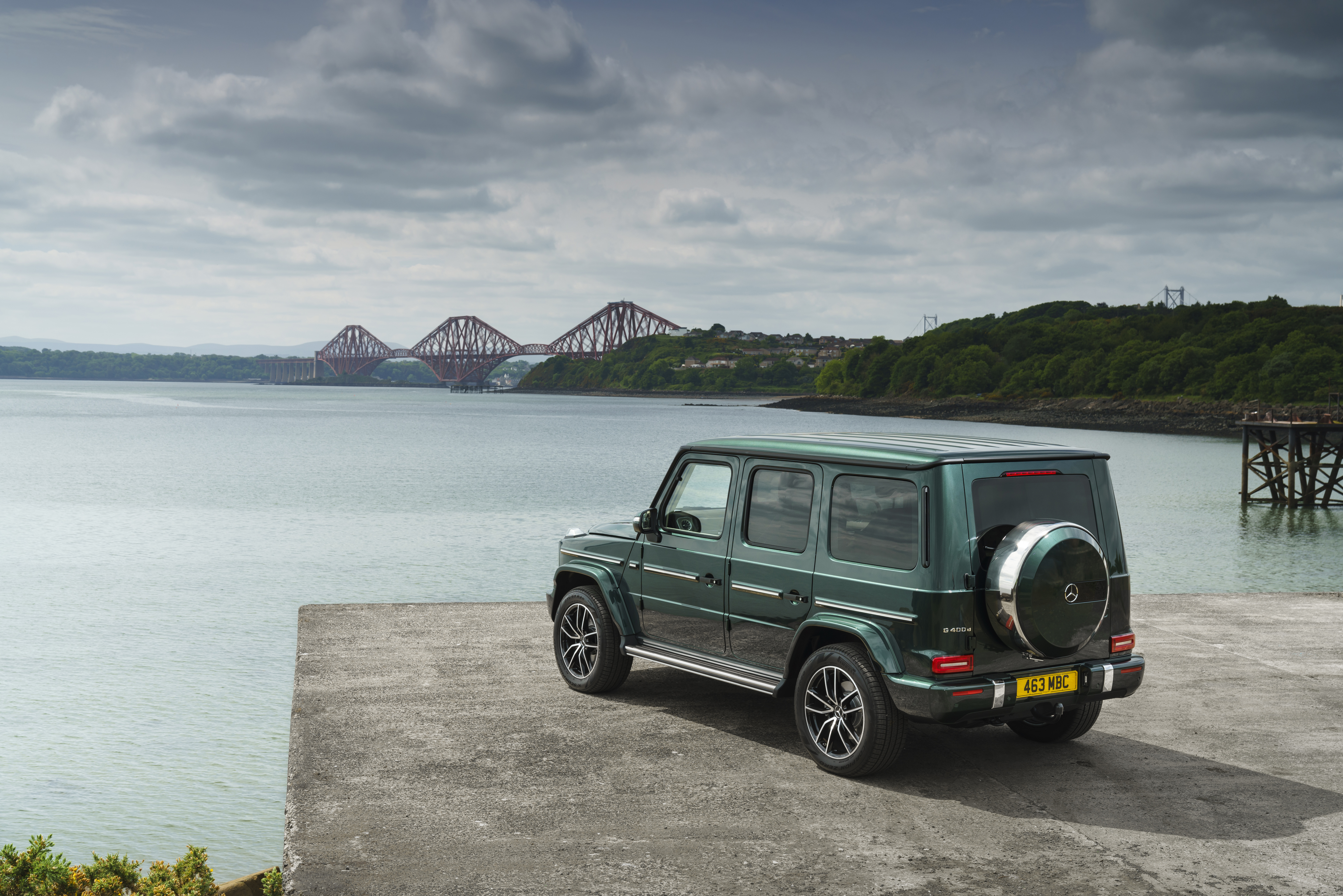Mercedes-Benz G 400 d SUV at Forth Bridge HD Wallpaper