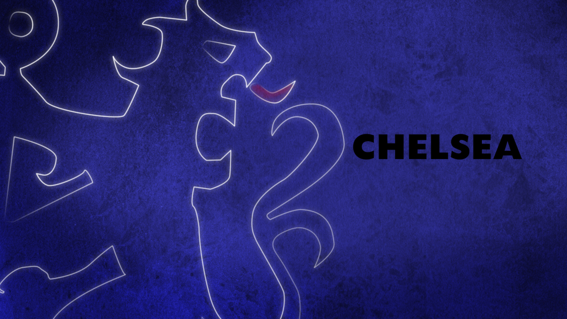 Glowing Chelsea F.C. Emblem on Textured Blue HD Wallpaper