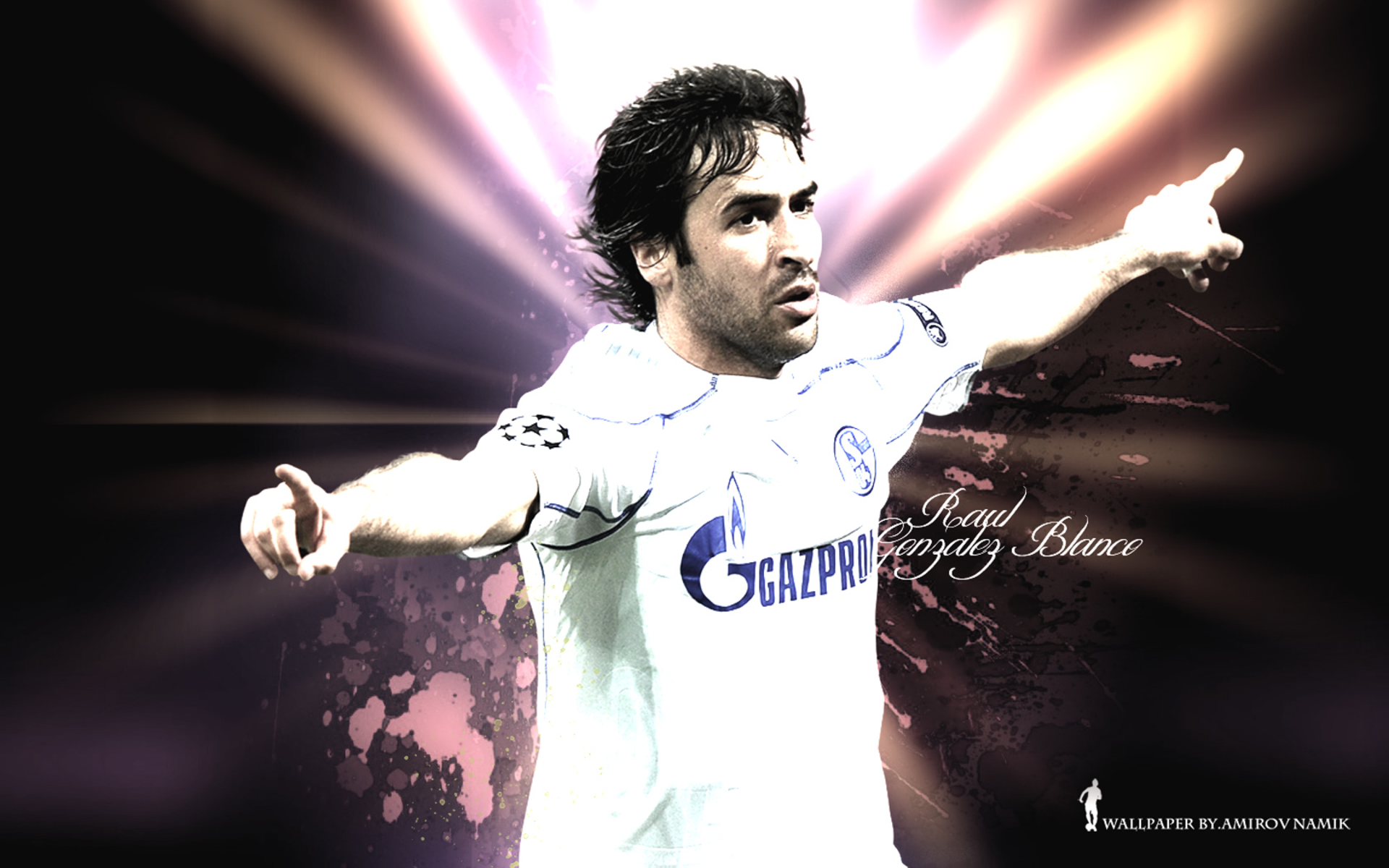Raúl González Blanco Schalke 04 pointing graphic HD Wallpaper