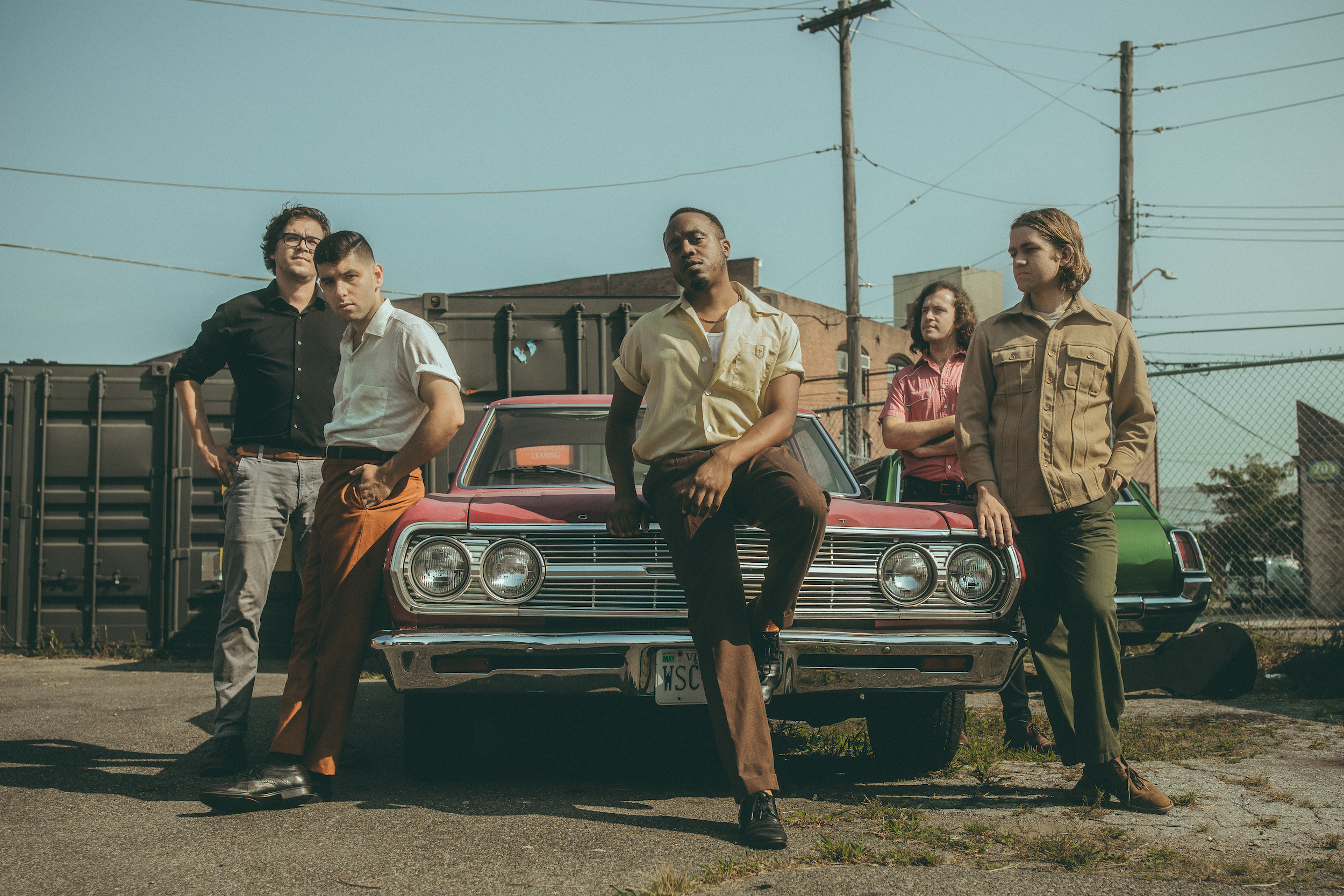Durand Jones and The Indications with classic car HD Wallpaper