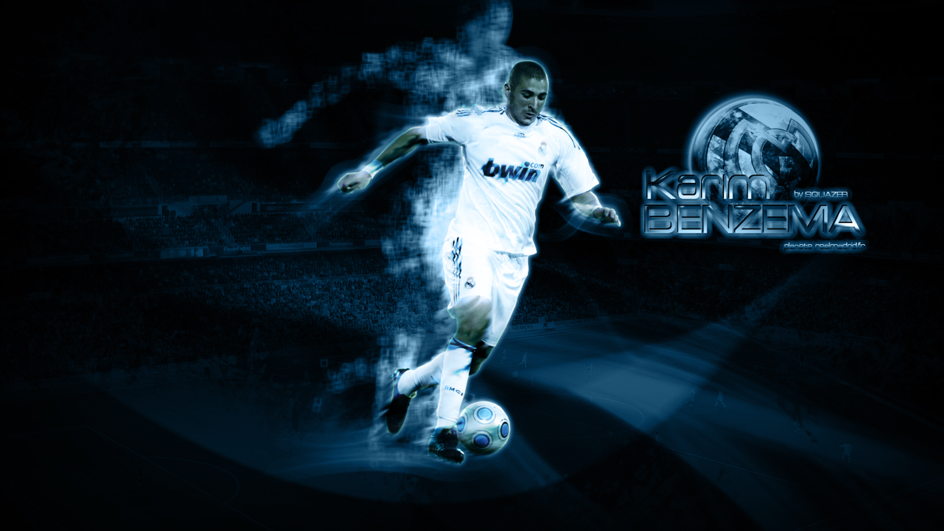 Karim Benzema Real Madrid CF Glowing Footballer HD Wallpaper