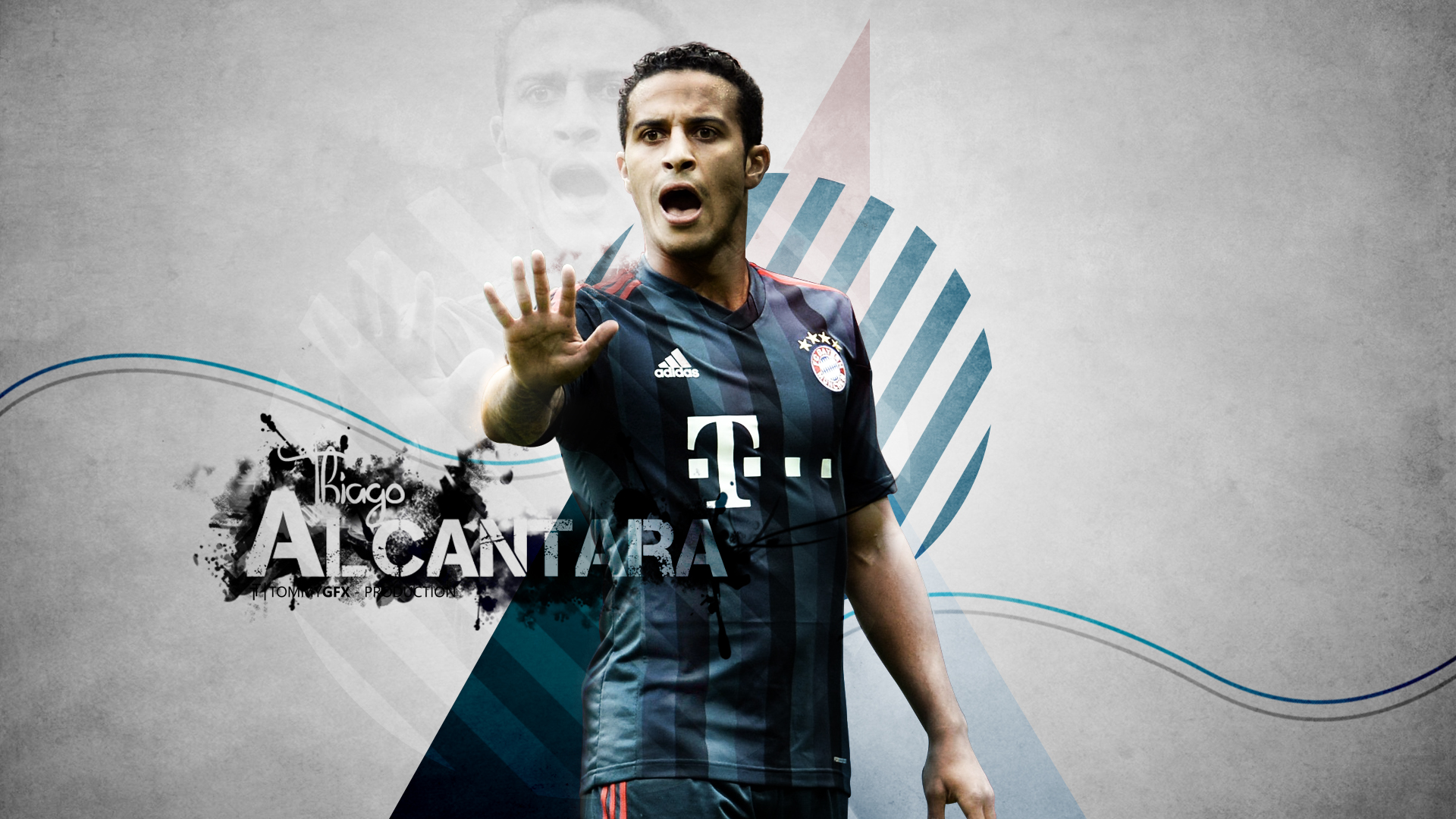 Thiago Alcântara FC Bayern Munich player graphic HD Wallpaper