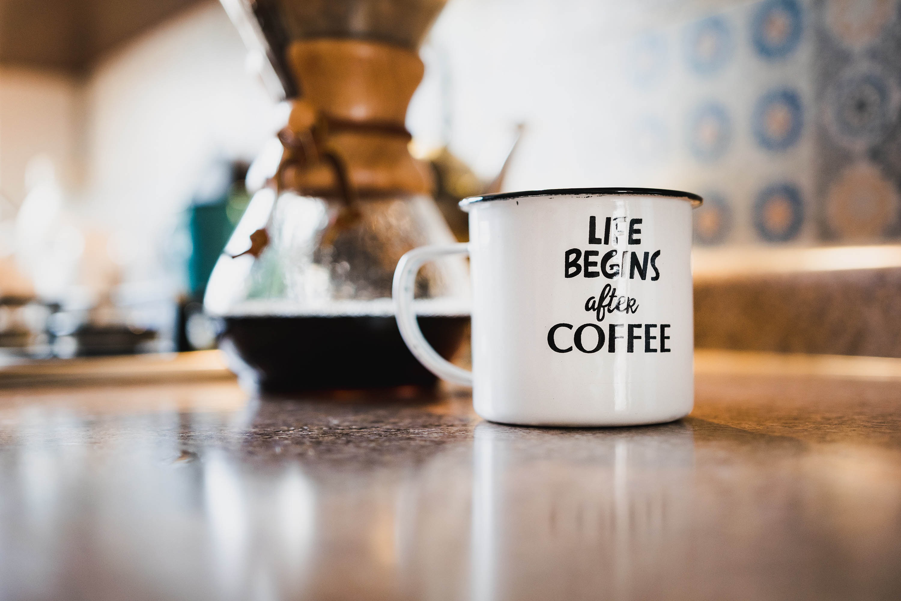Life Begins After Coffee Mug HD Wallpaper