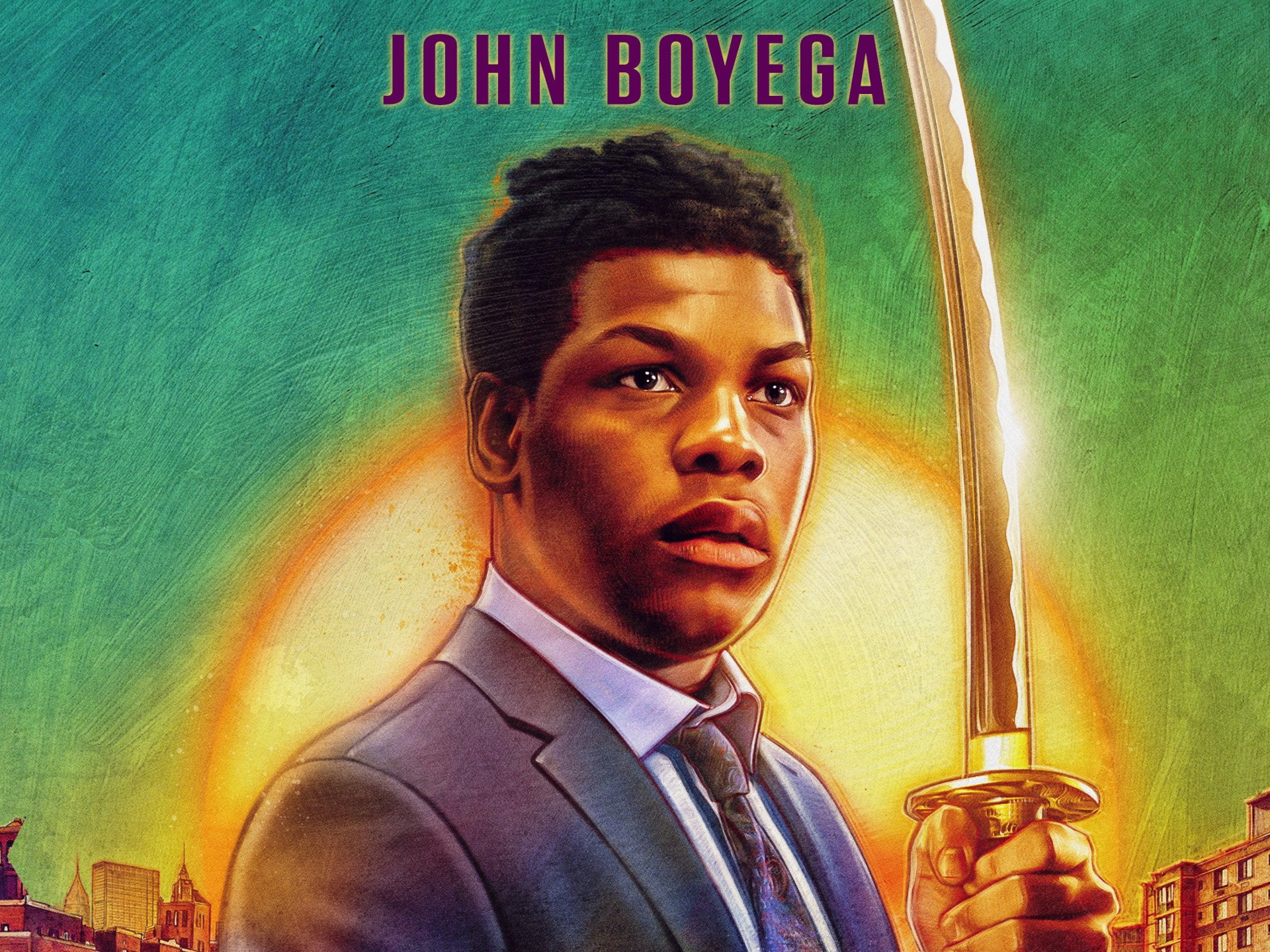 John Boyega holding katana in Naked Singularity HD Wallpaper