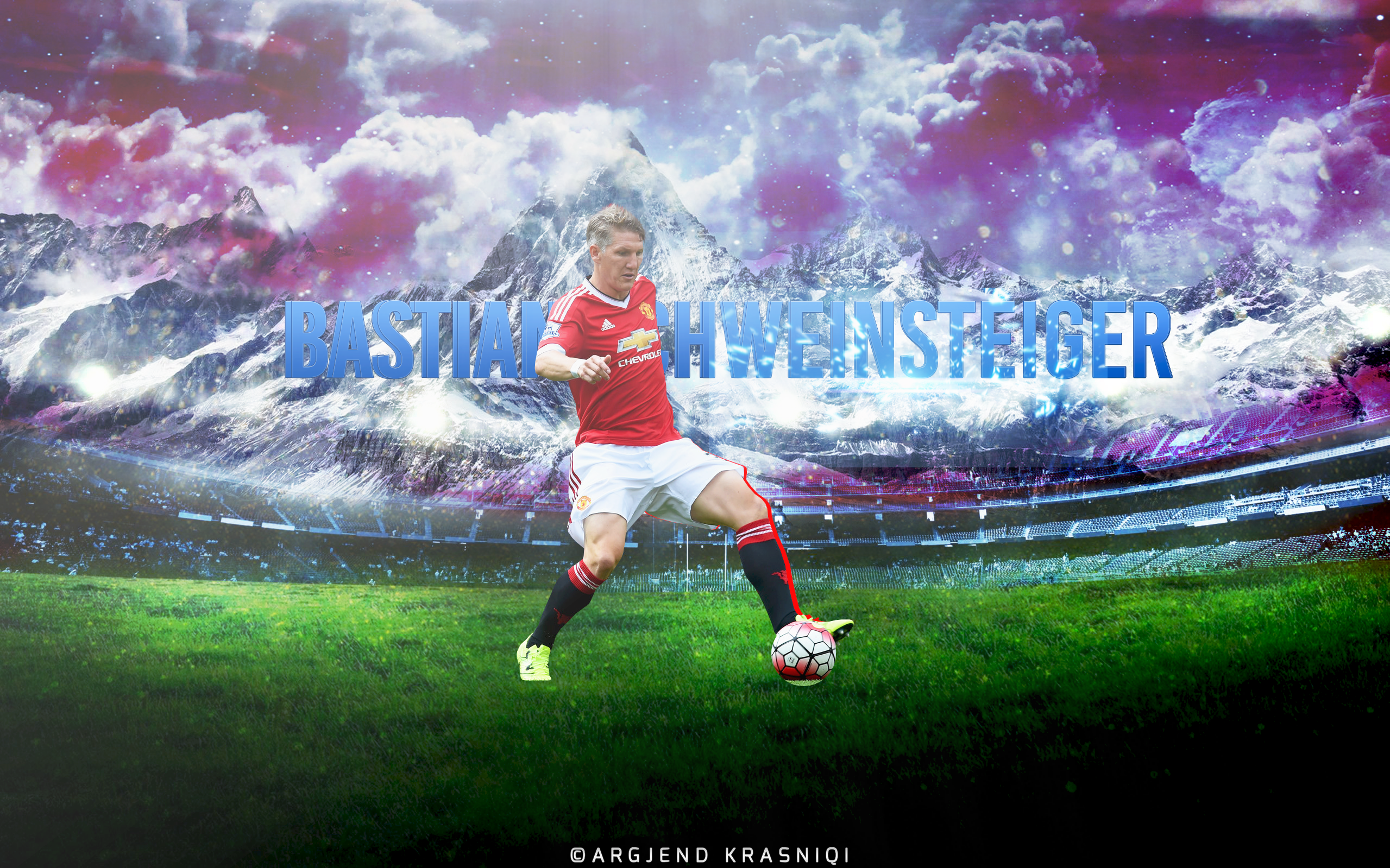 Bastian Schweinsteiger Manchester United football player fantasy art HD Wallpaper