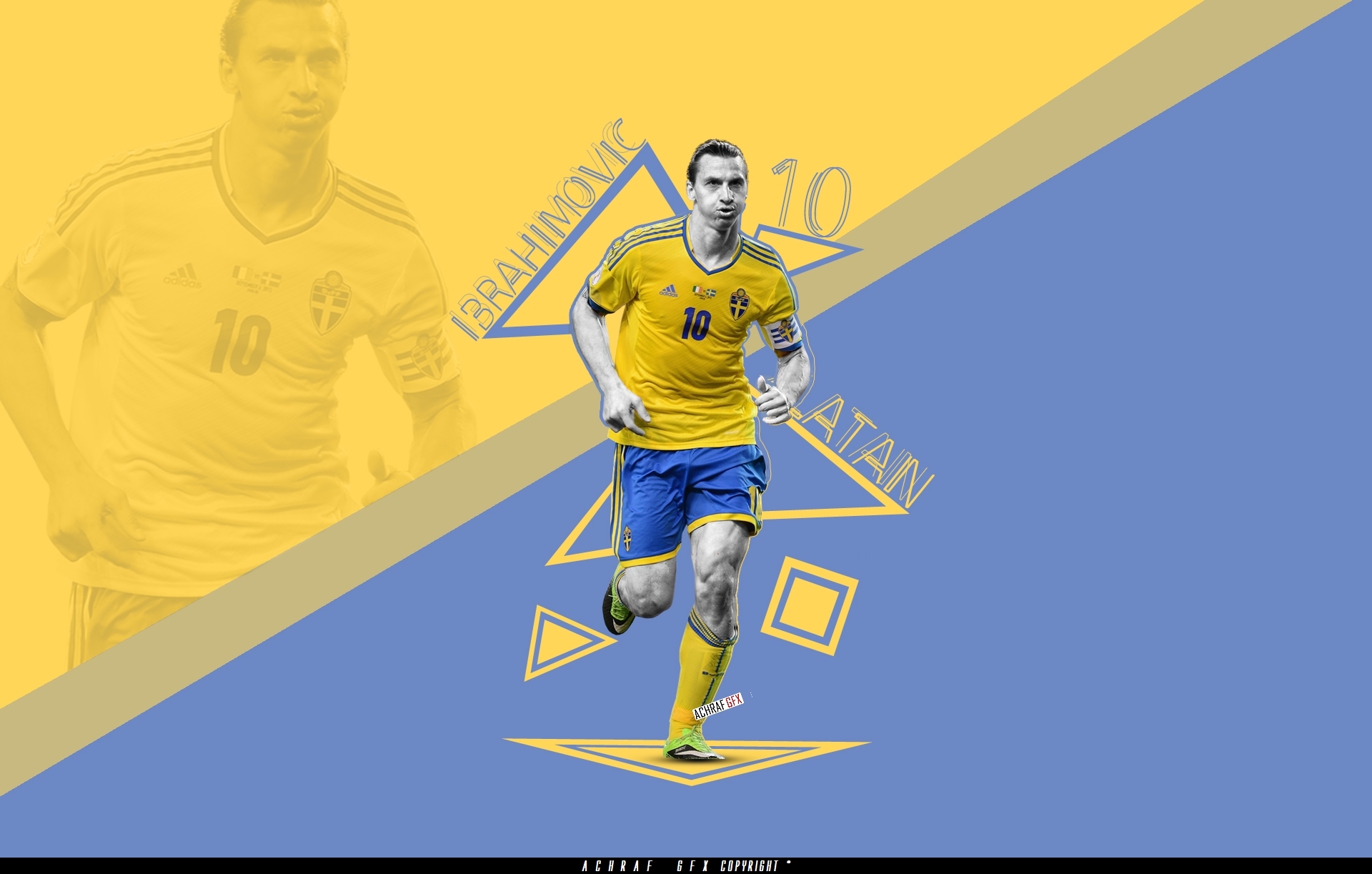 Zlatan Ibrahimovic Swedish Football Legend Number 10 HD Wallpaper