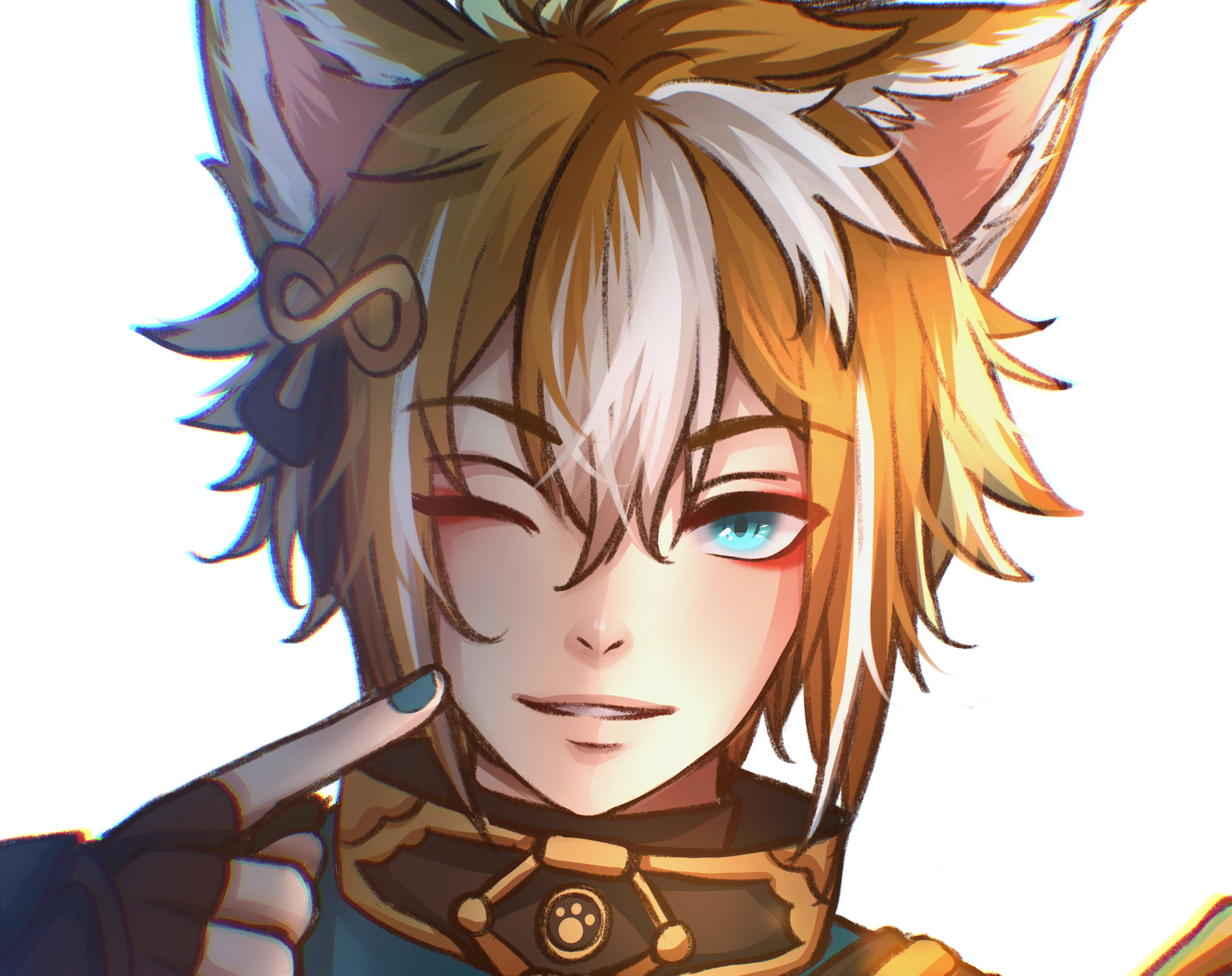 Gorou (Genshin Impact) winking and pointing HD Wallpaper