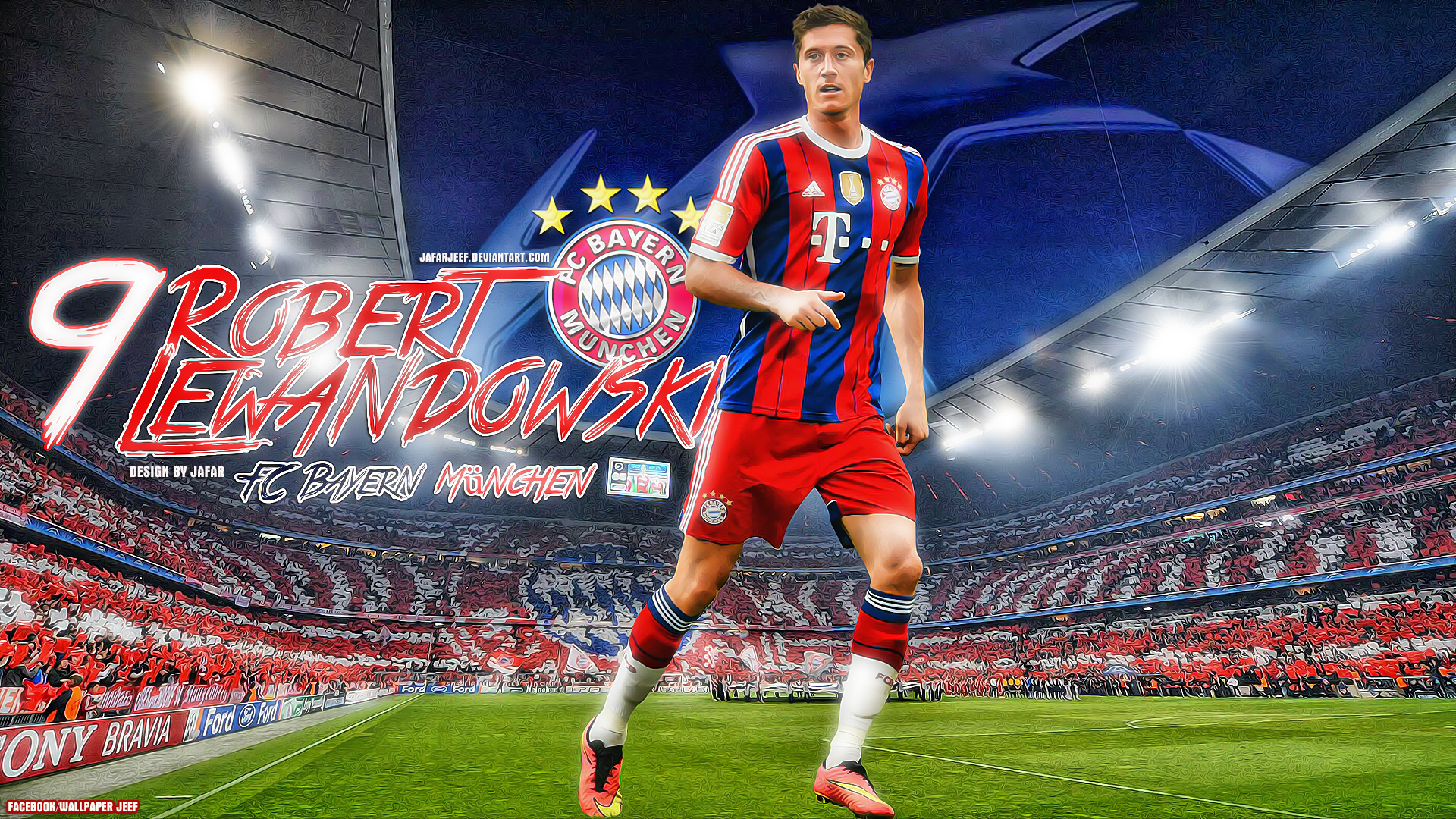 Robert Lewandowski #9 FC Bayern Munich Football HD Wallpaper