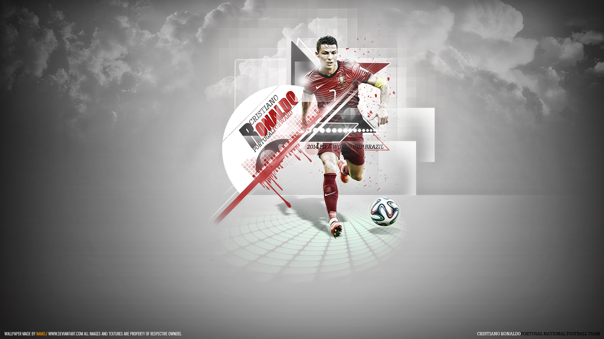 Cristiano Ronaldo Portugal National Team 2014 World Cup HD Wallpaper