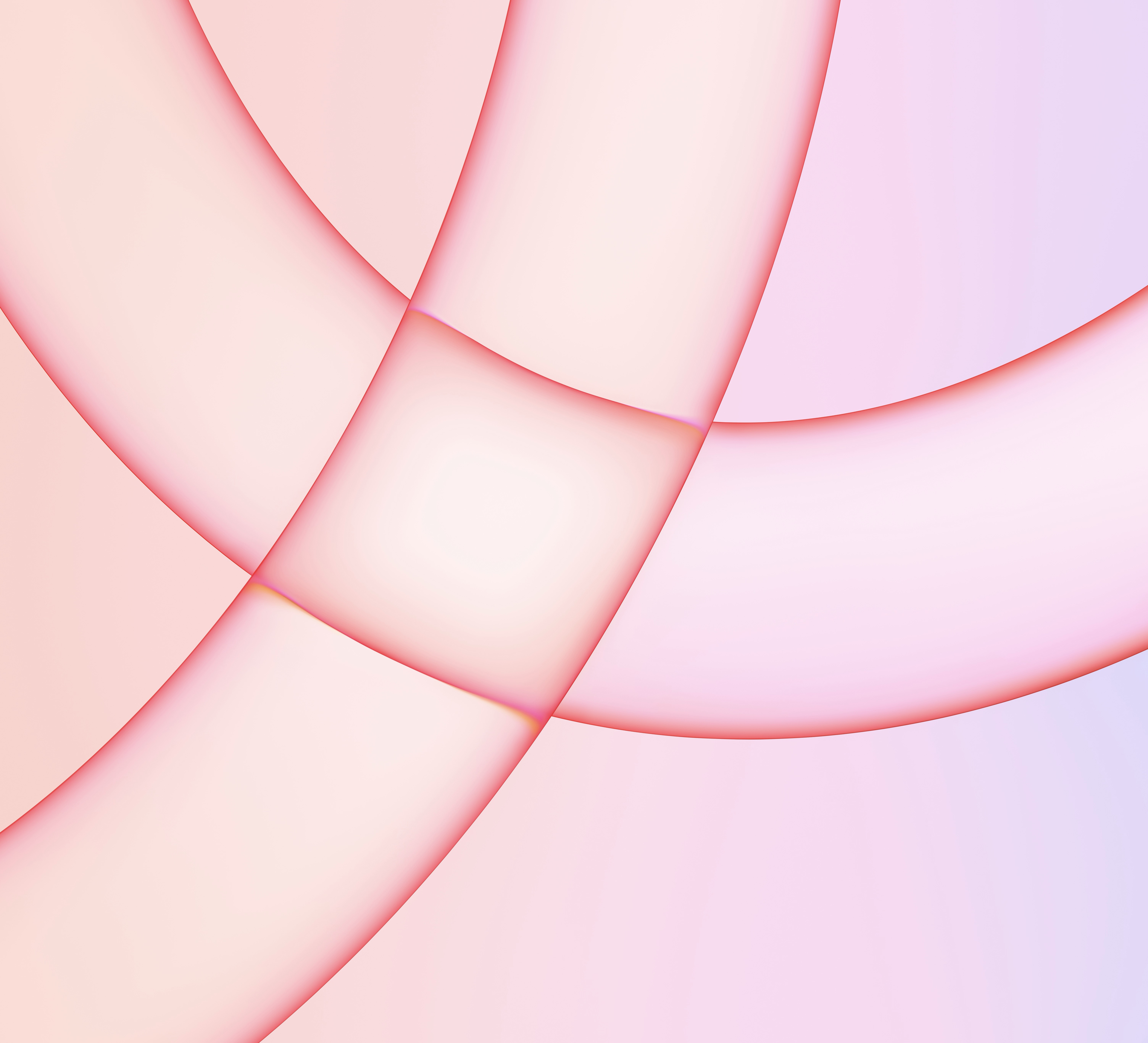 Apple iMac 24-inch Red Abstract Light Curves HD Wallpaper