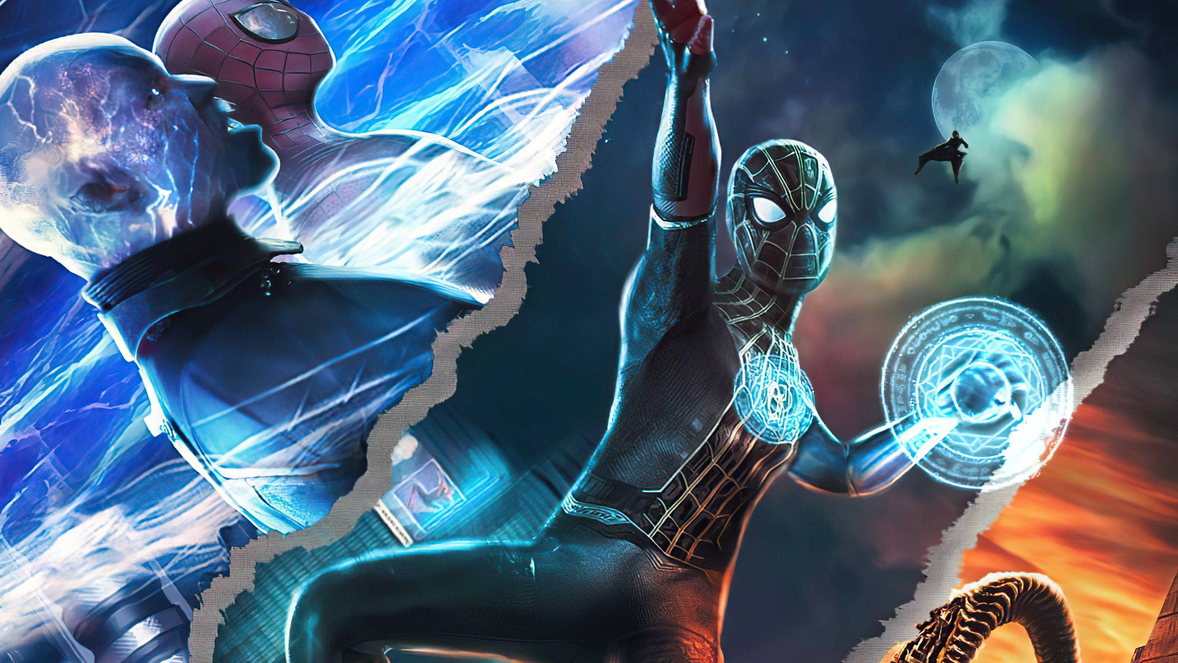 Spider-Man: No Way Home Multiverse Battle 4K HD Wallpaper