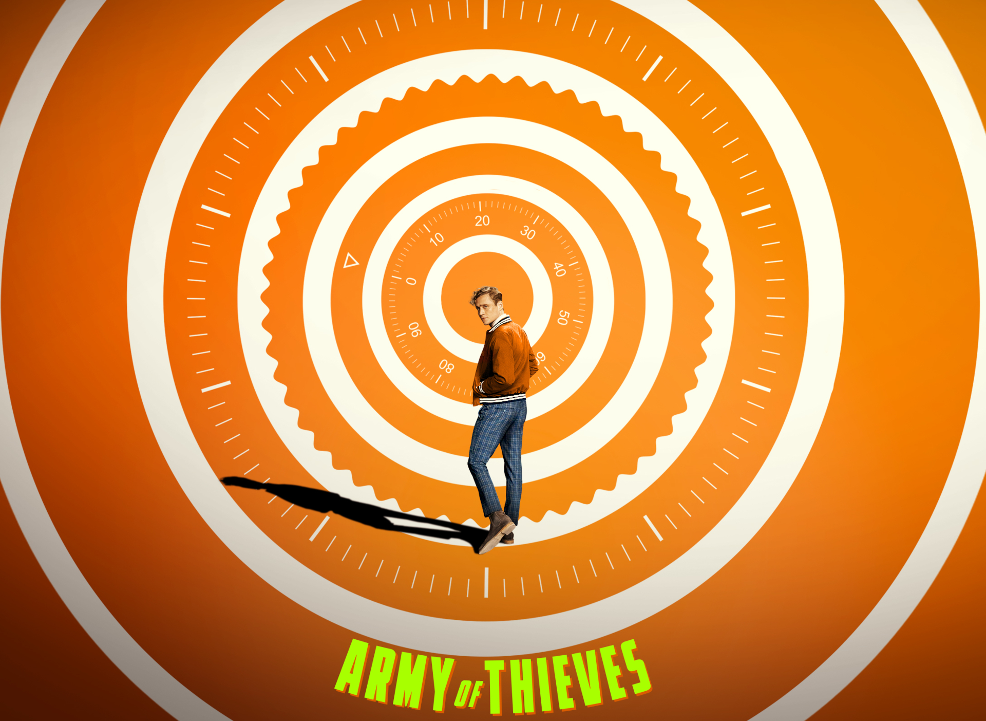 Army of Thieves poster with Matthias Schweighöfer and safe dial HD Wallpaper