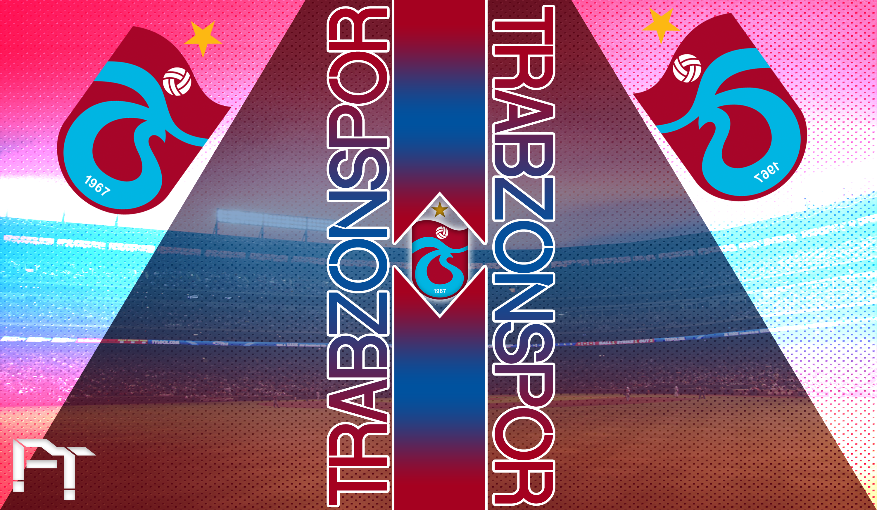Trabzonspor Logo and Name Soccer Design HD Wallpaper