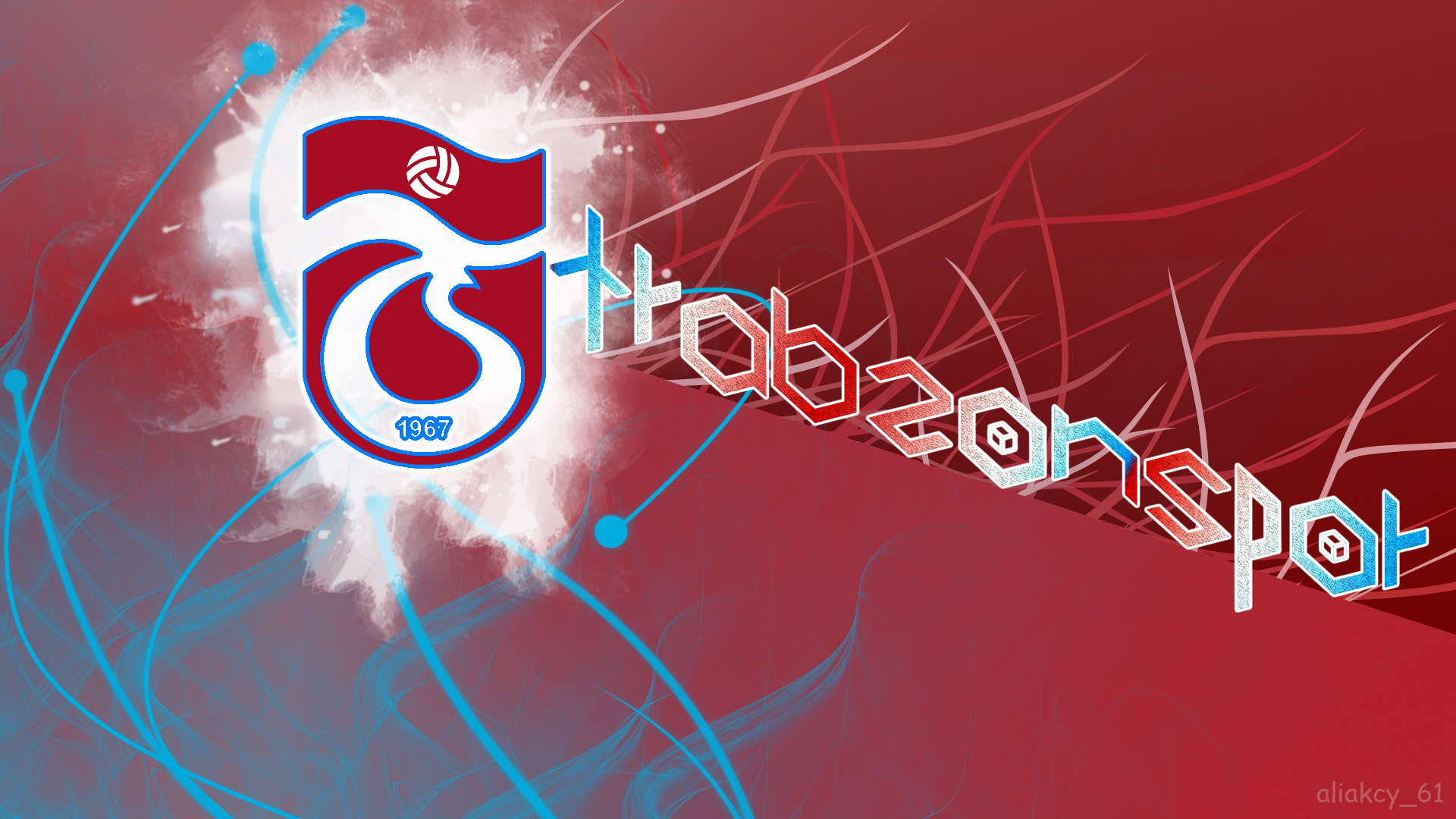Trabzonspor soccer emblem with stylized text HD Wallpaper