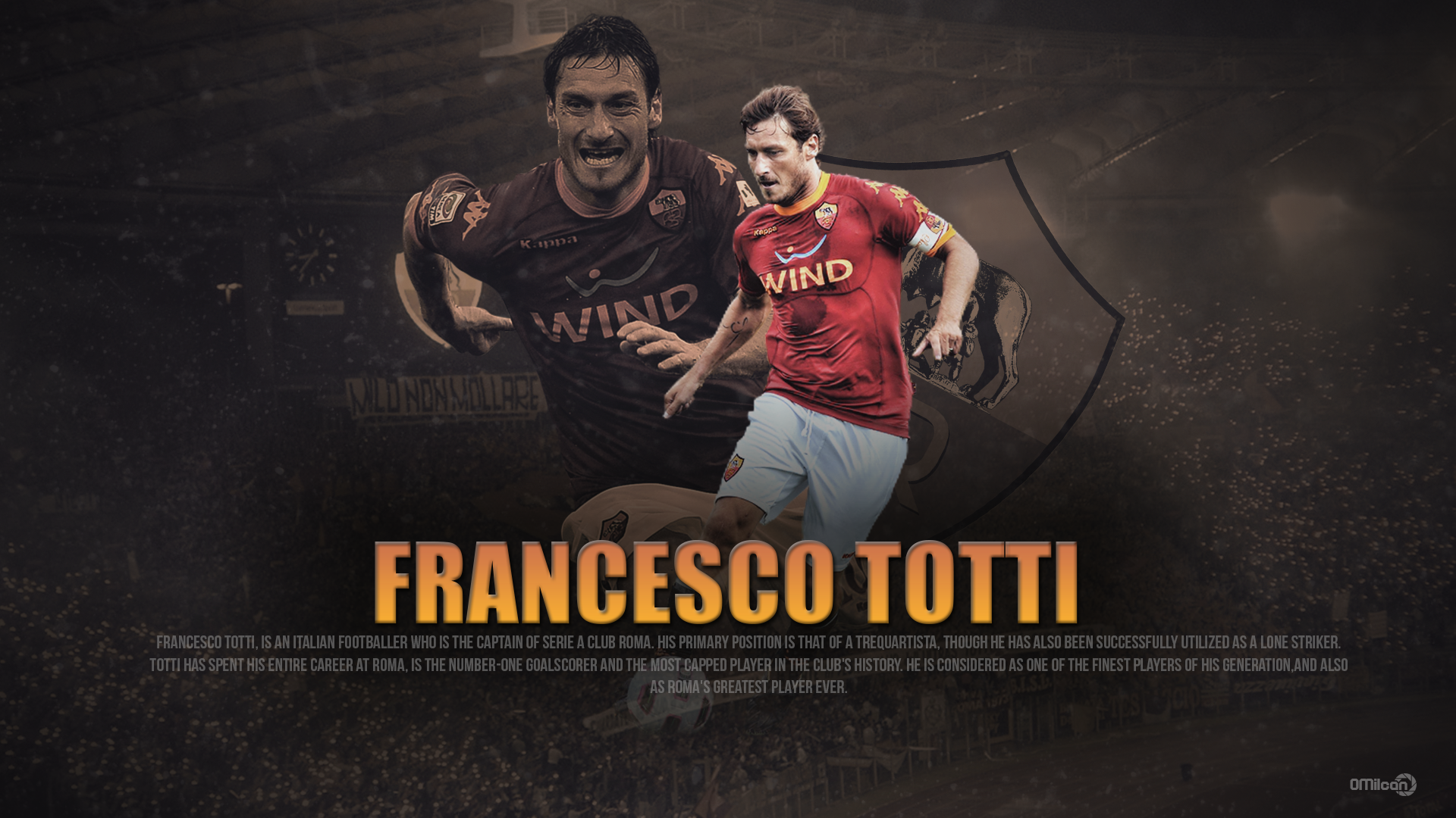 Francesco Totti A.S. Roma Football Legend HD Wallpaper