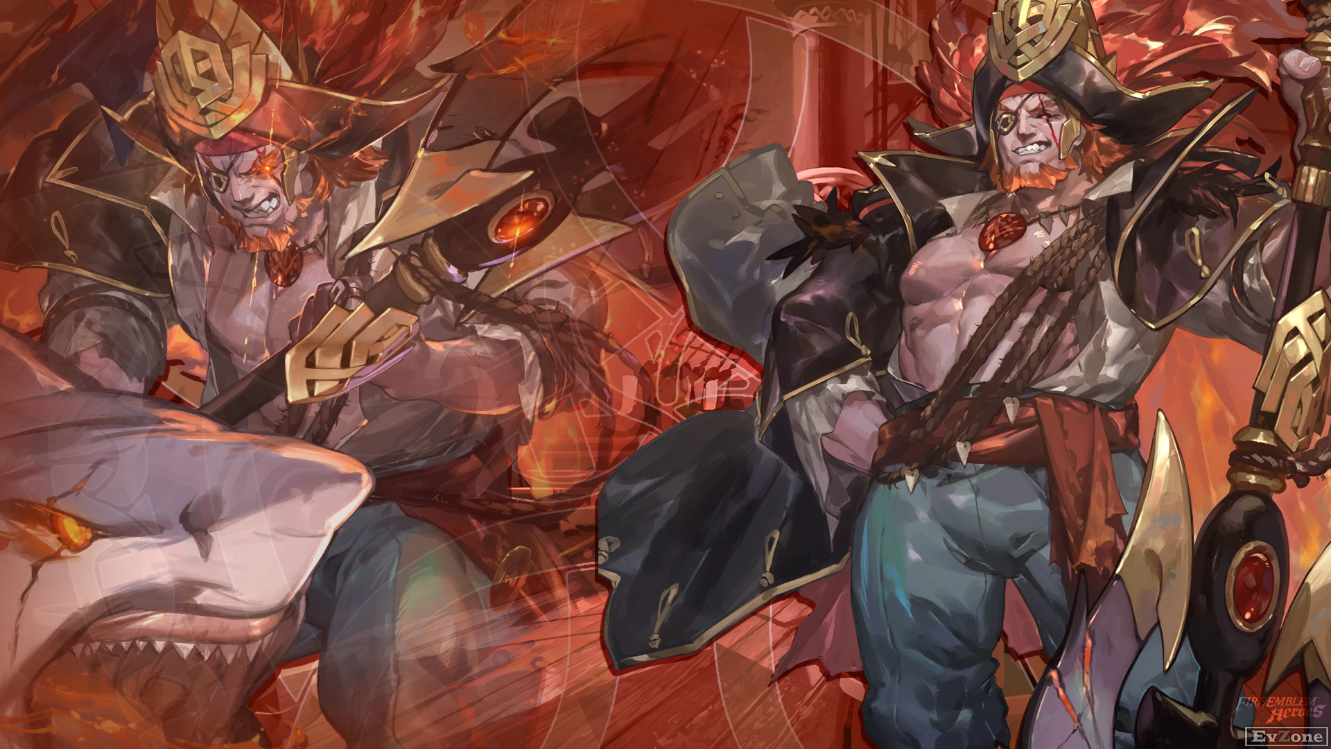 Fire Emblem Surtr: Pirate's Fiery Fury HD Wallpaper