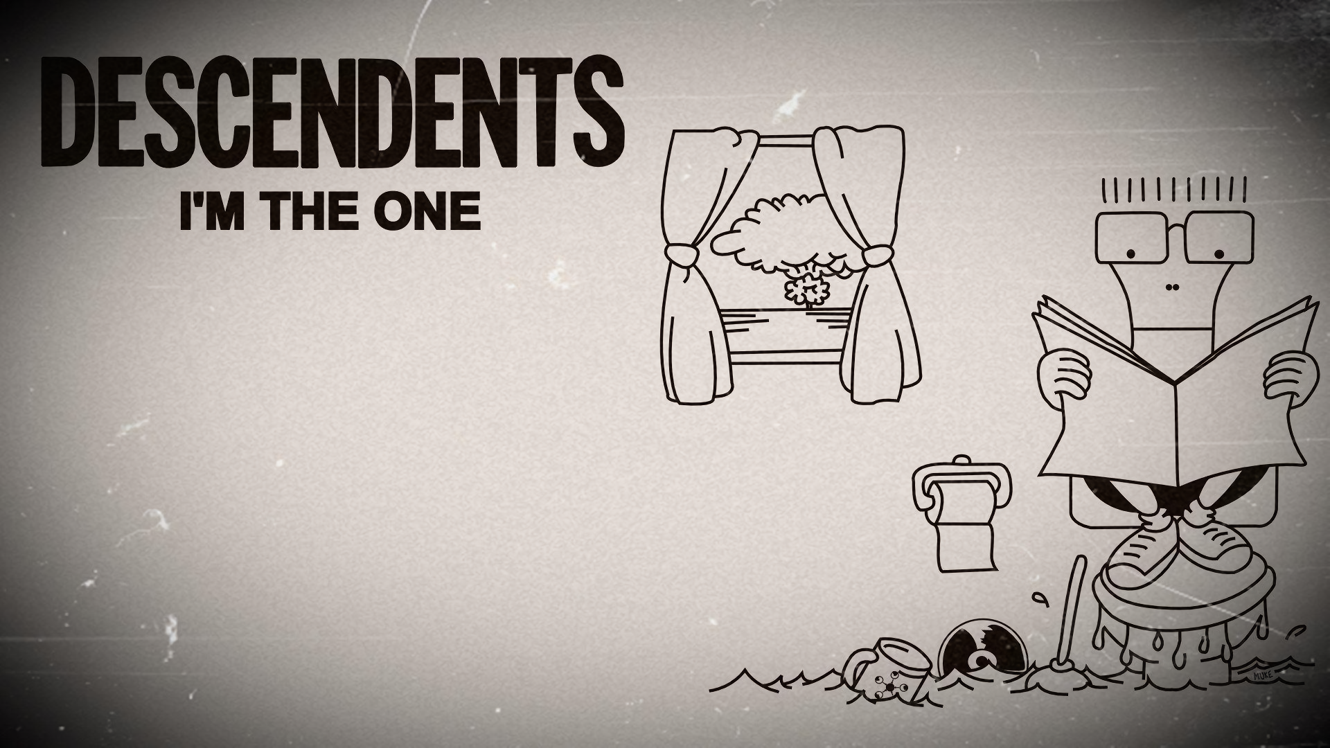 Descendents I'm The One: Milo on the toilet cartoon HD Wallpaper