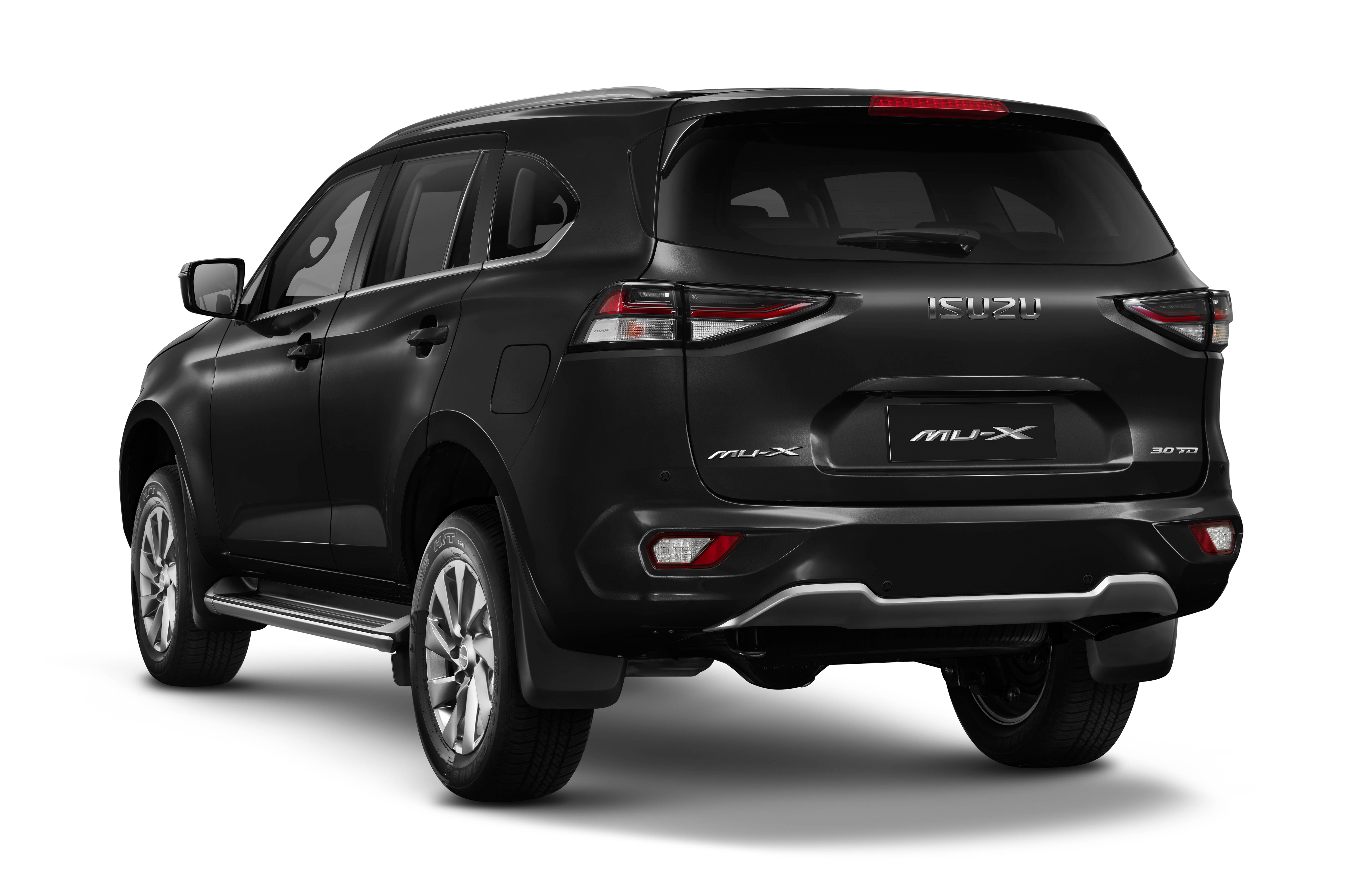 Black Isuzu MU-X SUV rear view HD Wallpaper