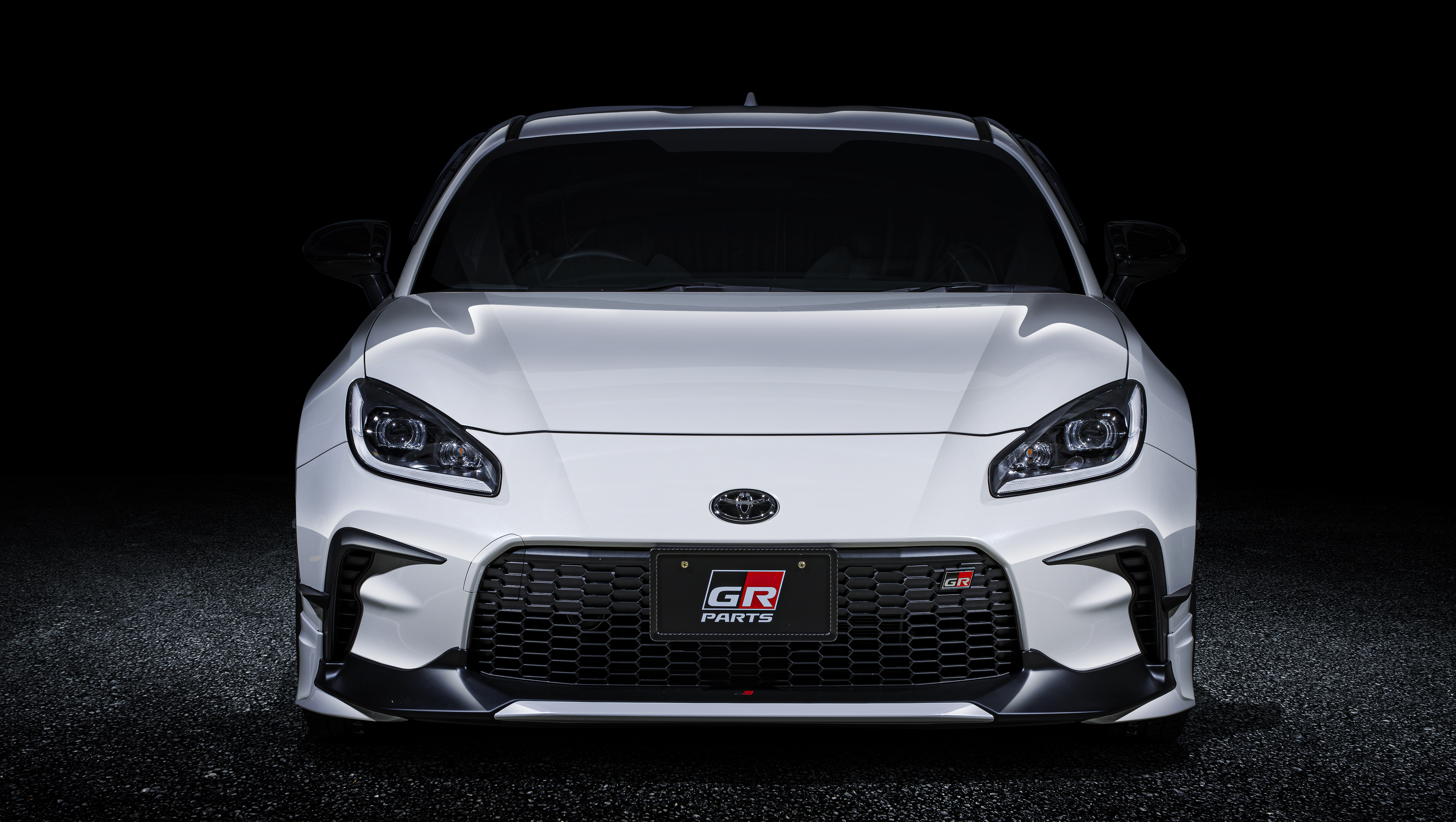 White Toyota GR 86 Sport Car with GR Parts HD Wallpaper