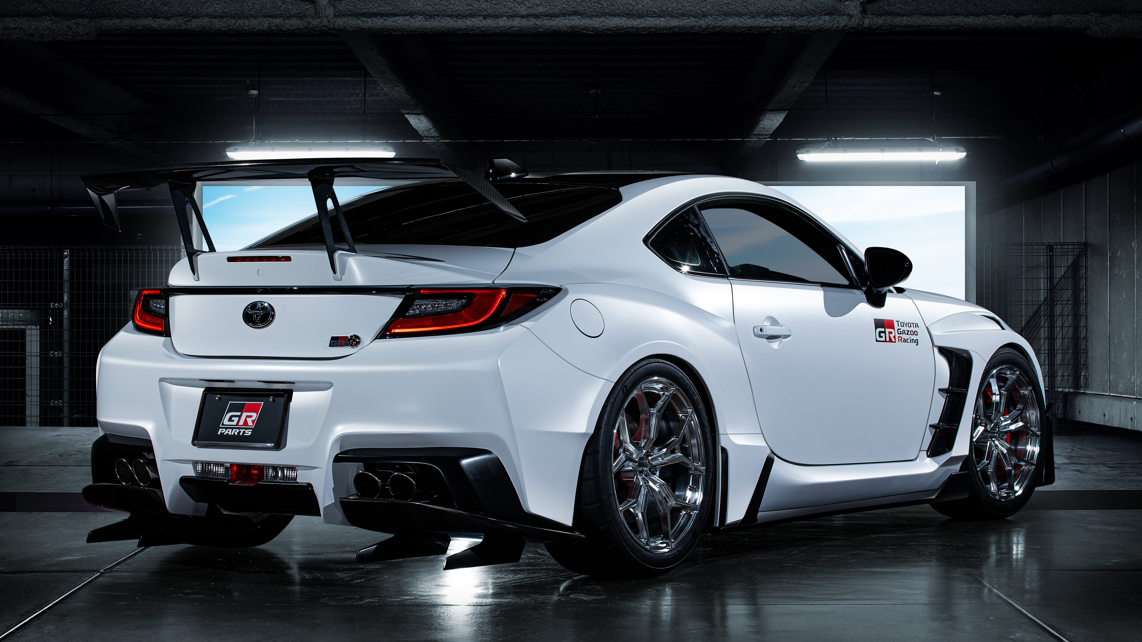 White Toyota GR 86 GR Parts Concept Sport Car HD Wallpaper
