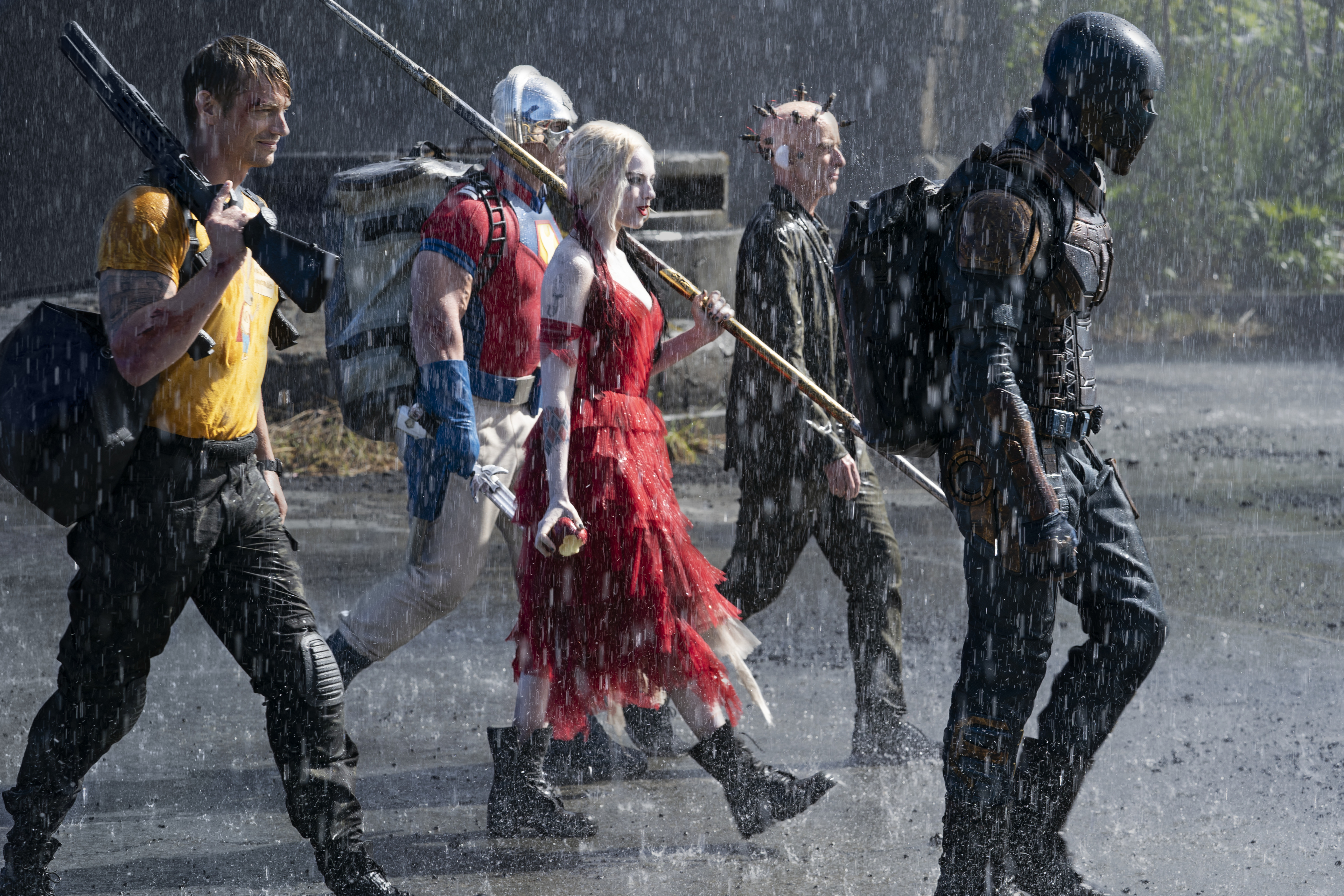 The Suicide Squad walking in the rain HD Wallpaper