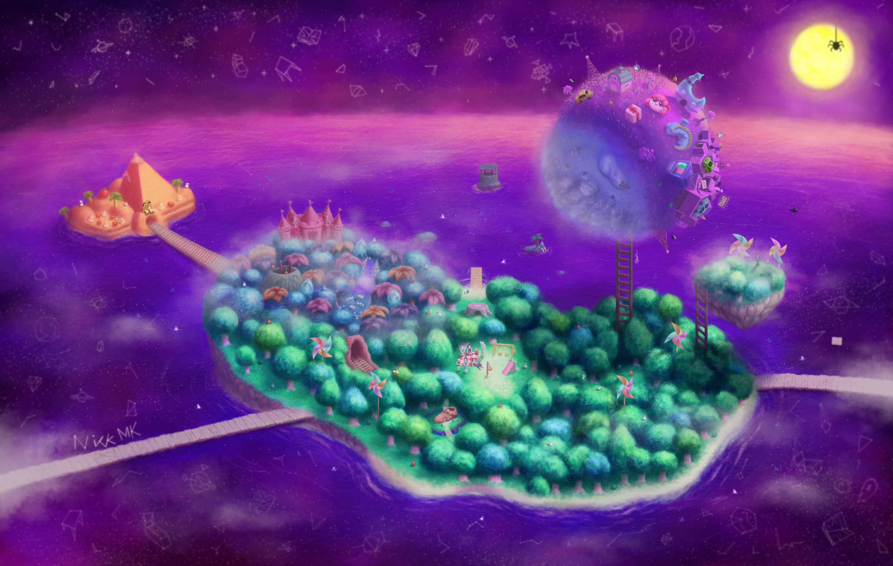 Omori Headspace Dreamland Illustration HD Wallpaper