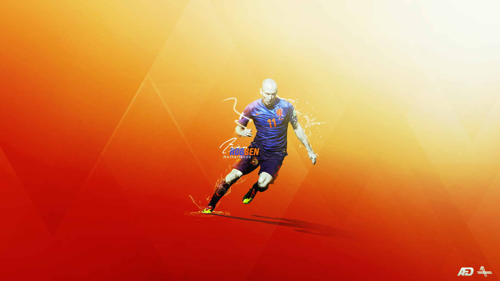 Arjen Robben in Netherlands National Football Team kit HD Wallpaper