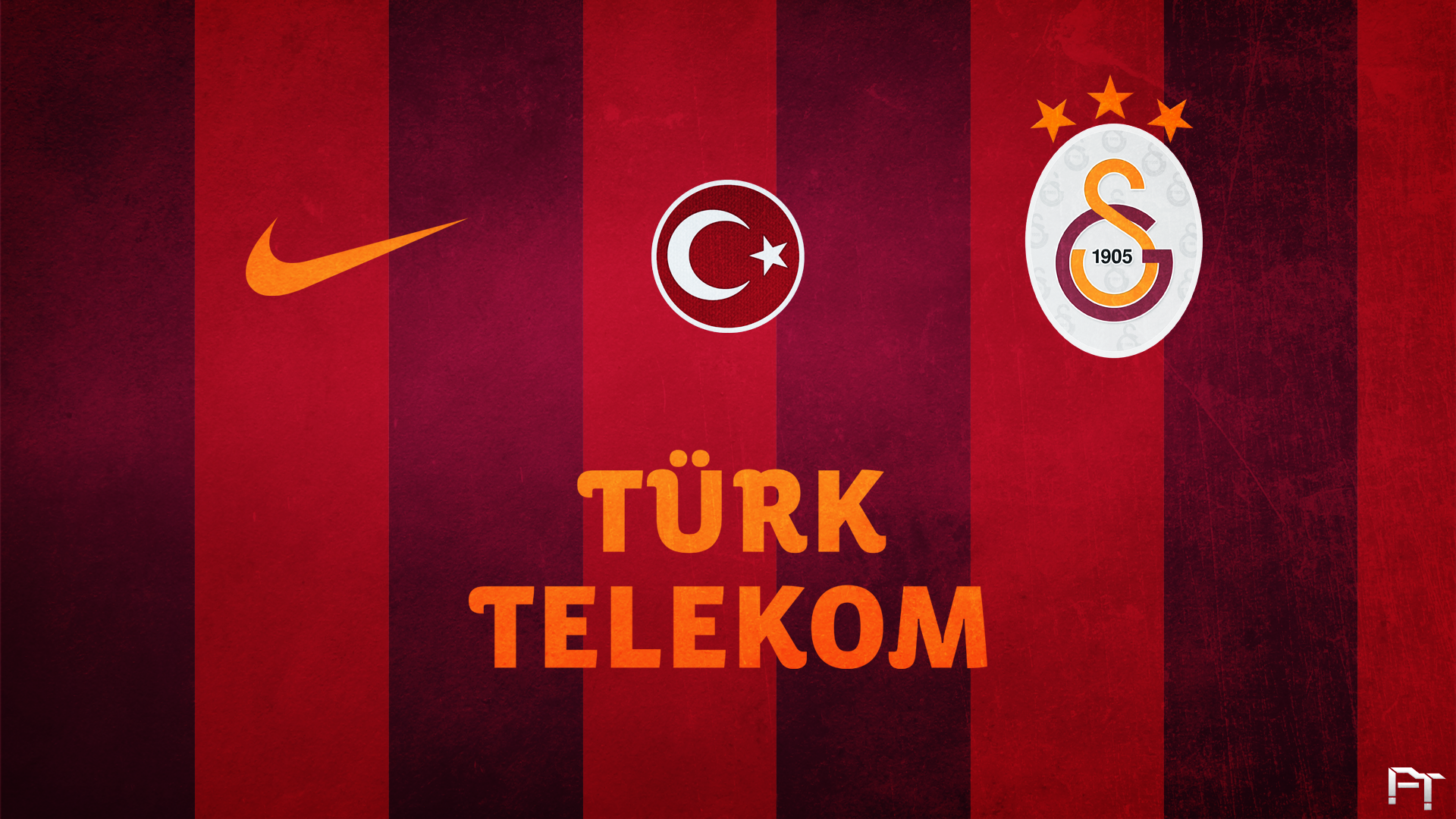 Galatasaray S.K. Soccer Jersey with Nike and Türk Telekom HD Wallpaper