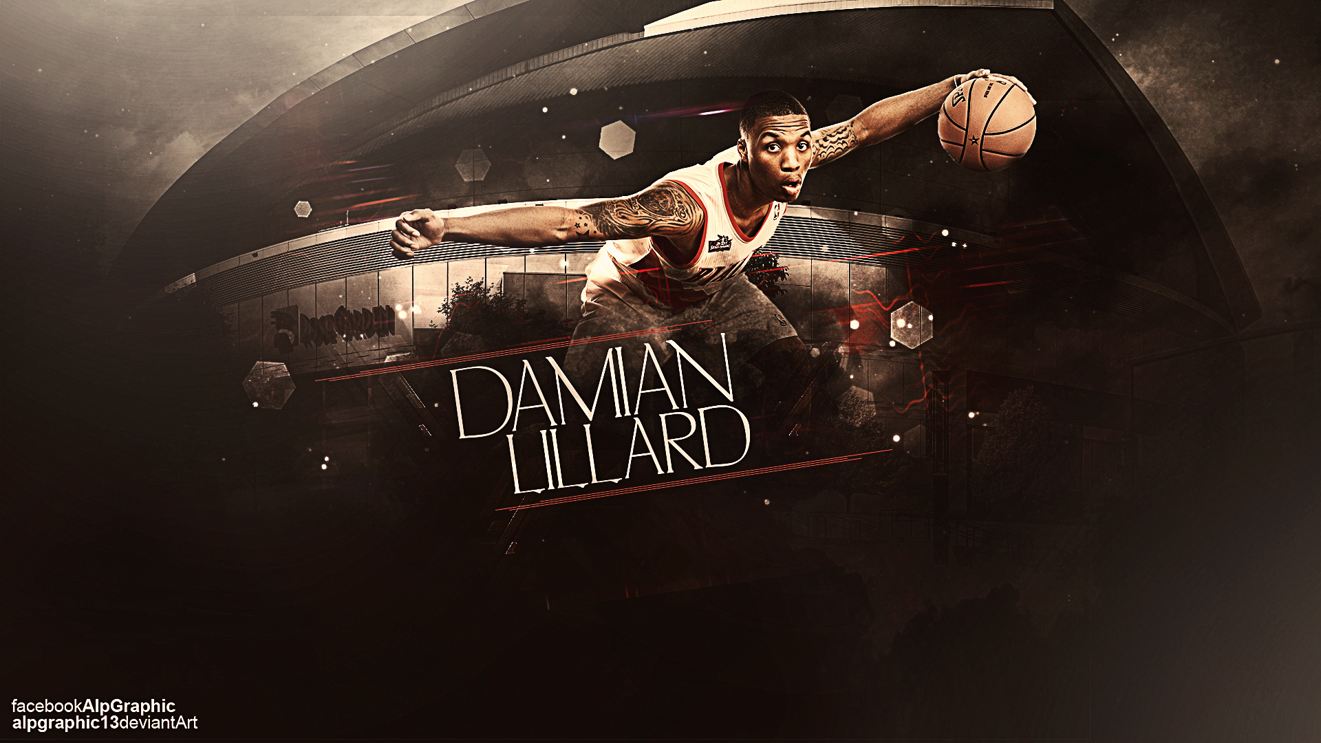 Damian Lillard NBA Basketball Art HD Wallpaper