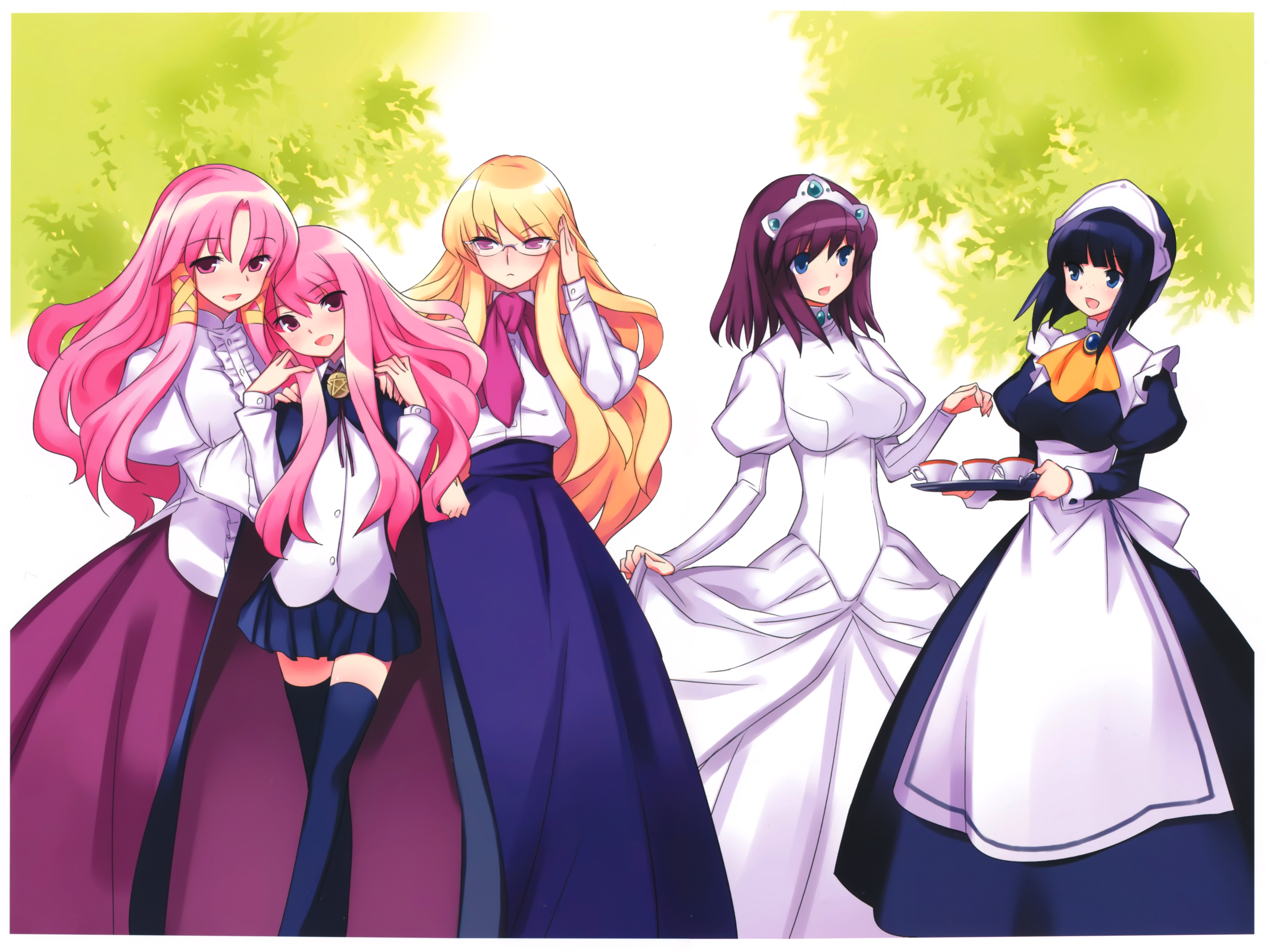 Zero no Tsukaima girls enjoying tea time HD Wallpaper