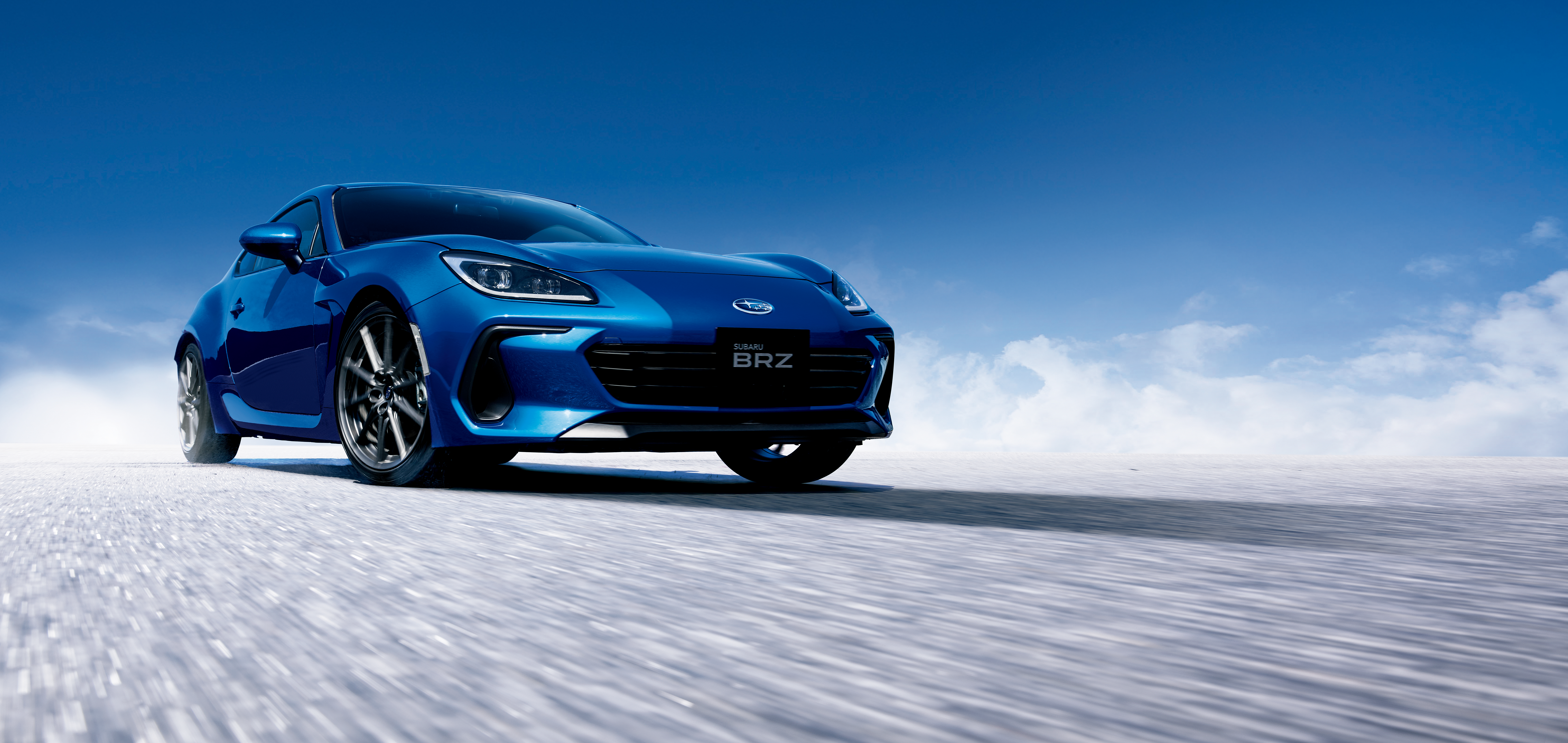 Blue Subaru BRZ Sport Car Under Blue Sky HD Wallpaper