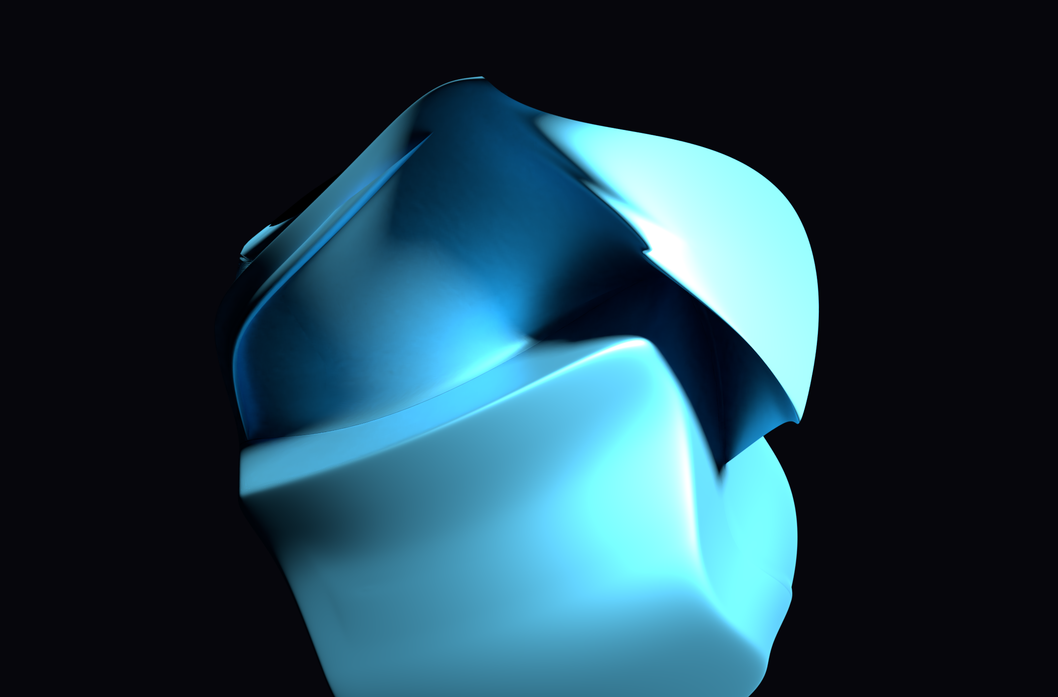 Abstract Blue Flowing Digital Art HD Wallpaper