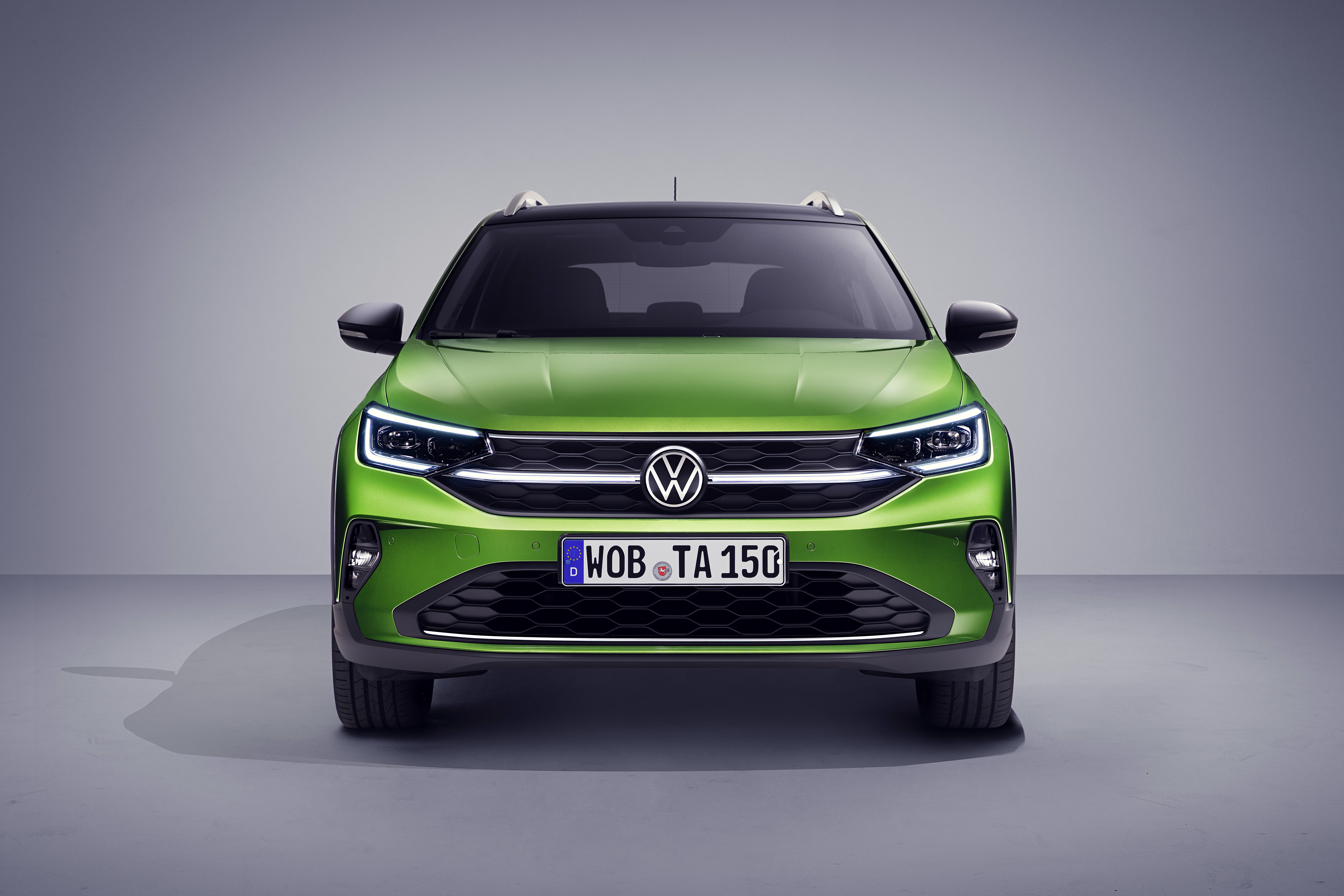 Green Volkswagen Taigo SUV in 4K HD Wallpaper