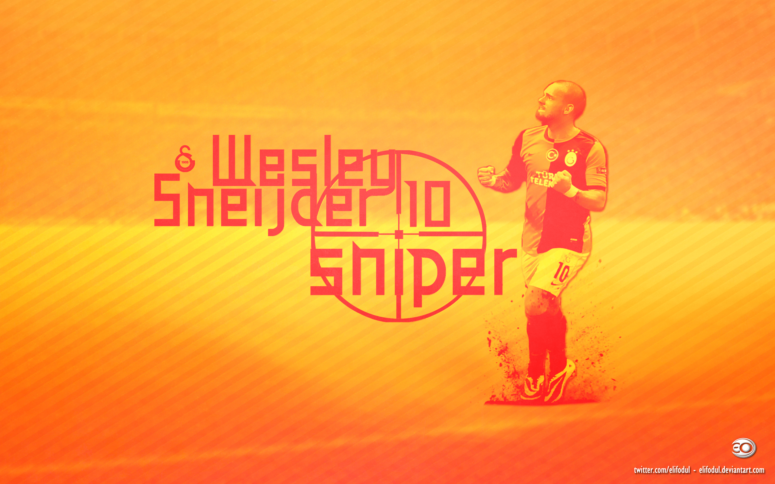 Wesley Sneijder 10 Sniper Galatasaray Football Graphic HD Wallpaper